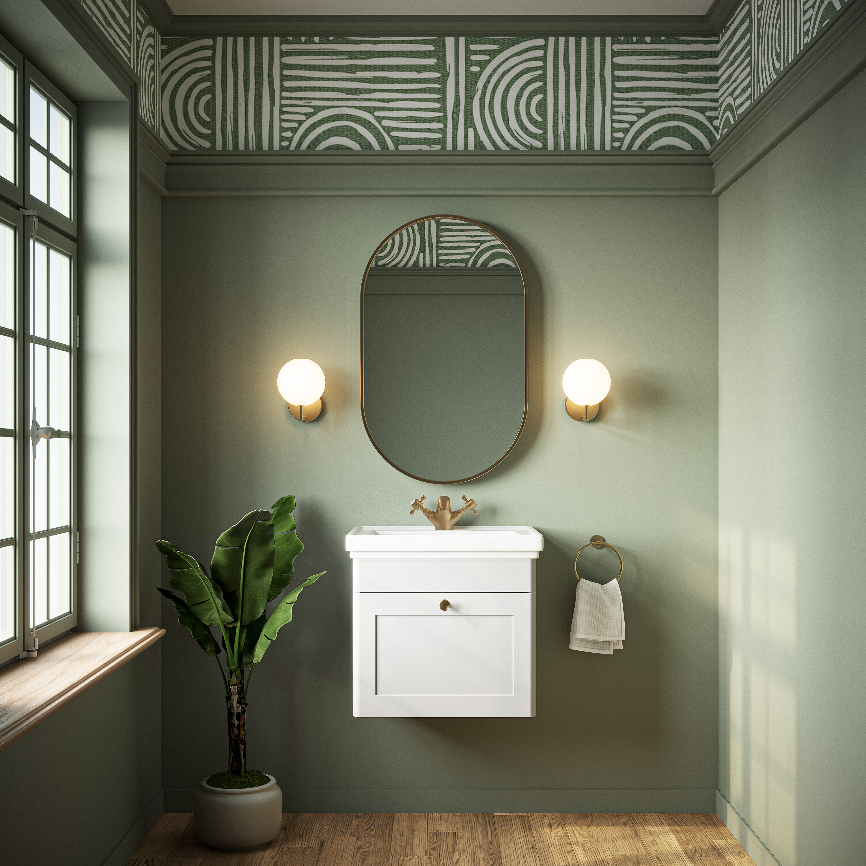 Butler & Rose Ophelia Traditional Toilet & 500mm Wall Hung Vanity Unit Bathroom Suite