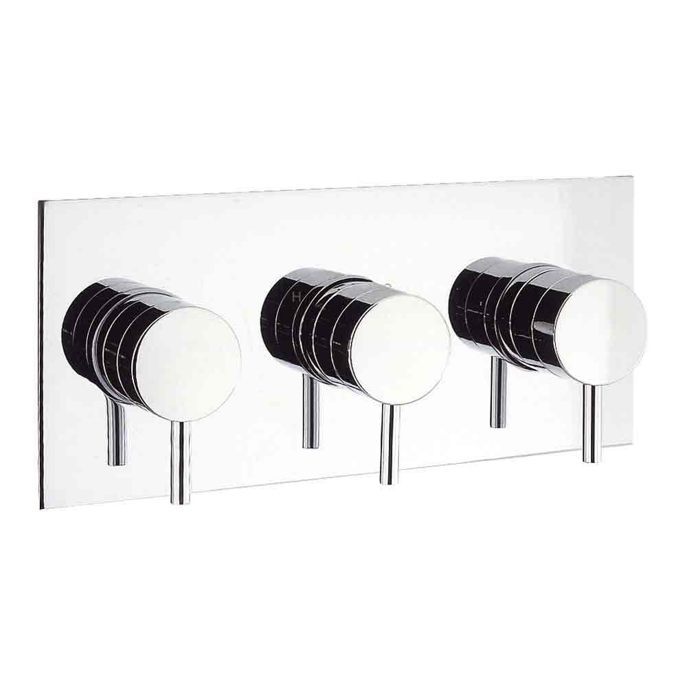 Crosswater Kai Triple Lever Concealed Thermostatic Shower Valve with 3 Way Diverter