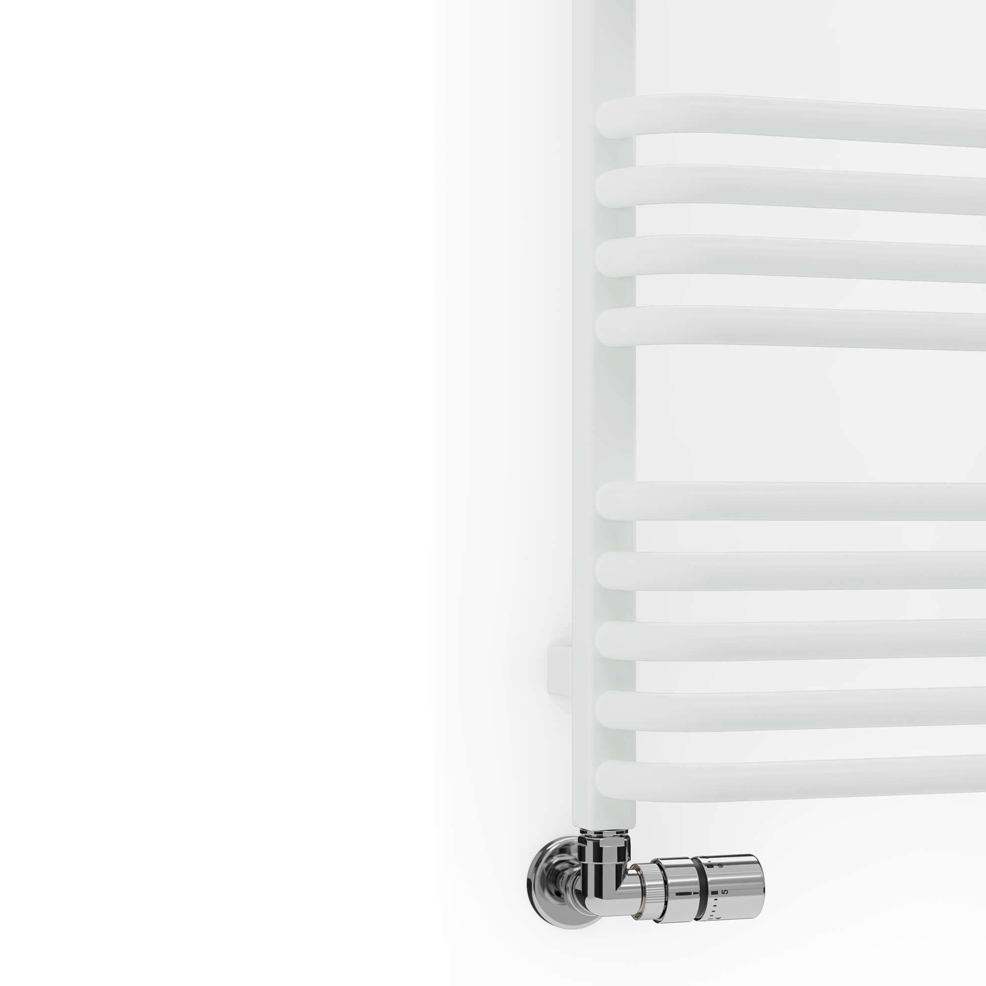 Terma Alex Ladder Heated Towel Rail - Traffic White - 1140 x 500mm