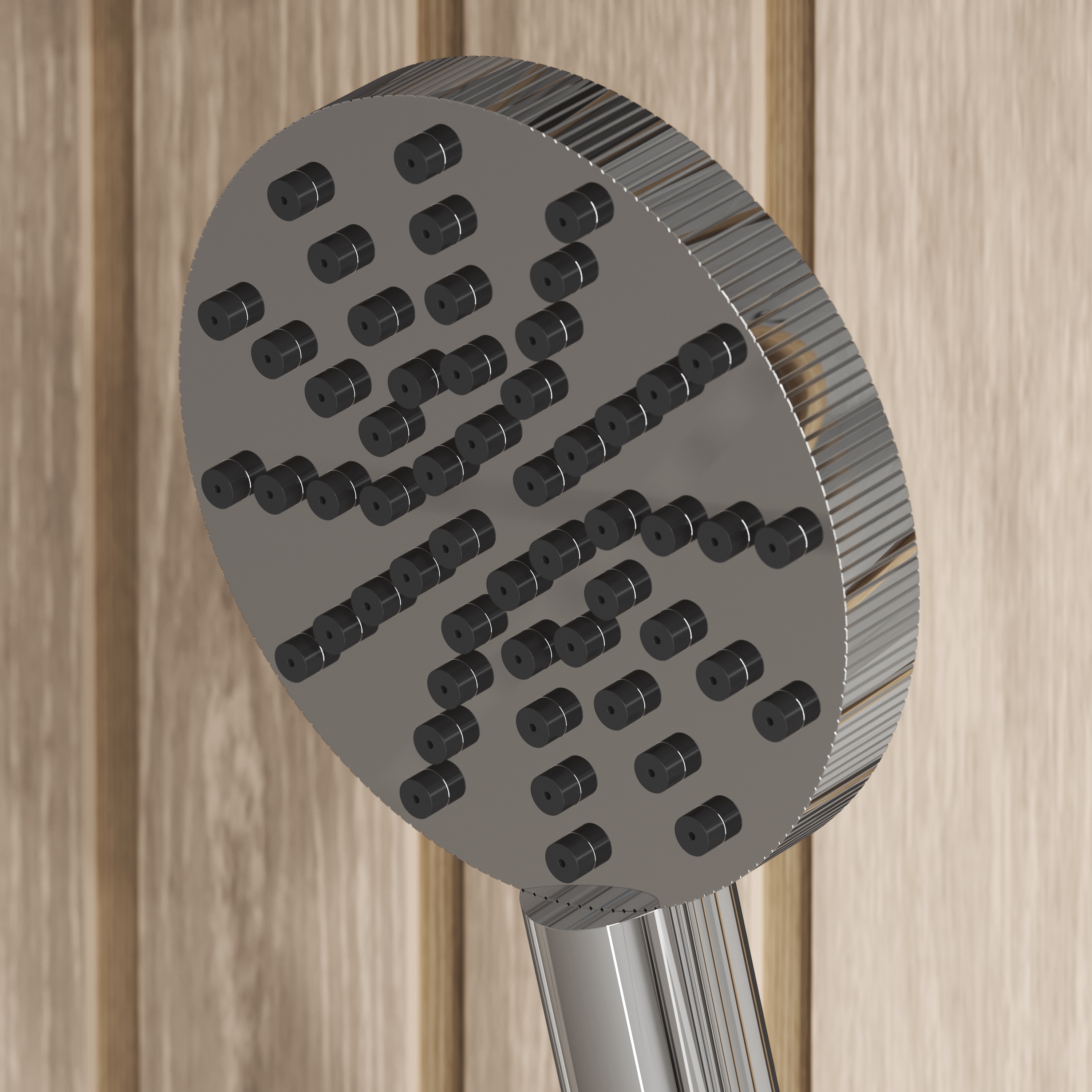 Core Fluted Slide Rail Shower Kit, Handset & Hose with Integrated Elbow