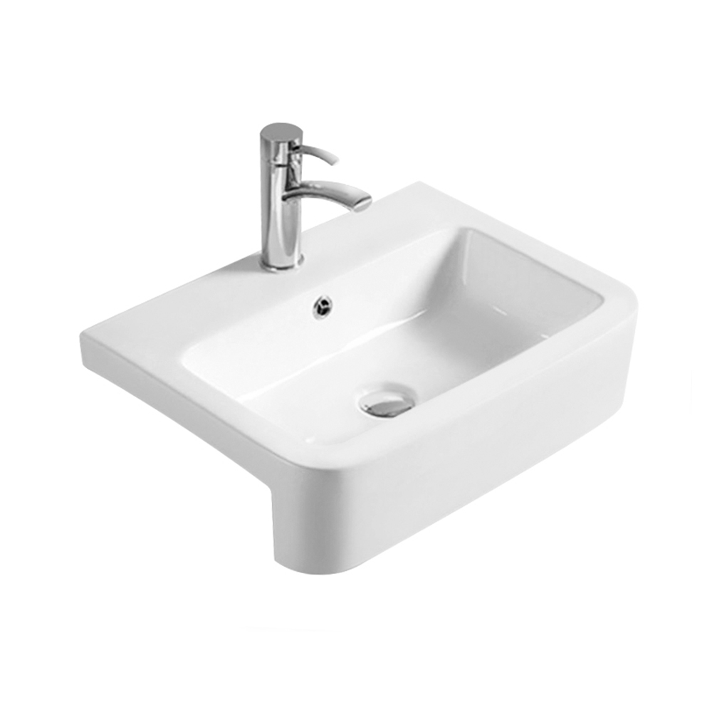 Hudson Reed 570mm Rectangular Semi-Recessed Countertop Basin
