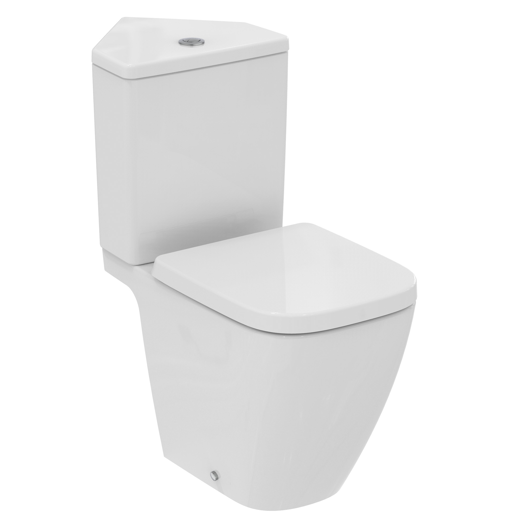 Ideal Standard i.life S Compact Corner Close Coupled Rimless Toilet with Soft Close Seat