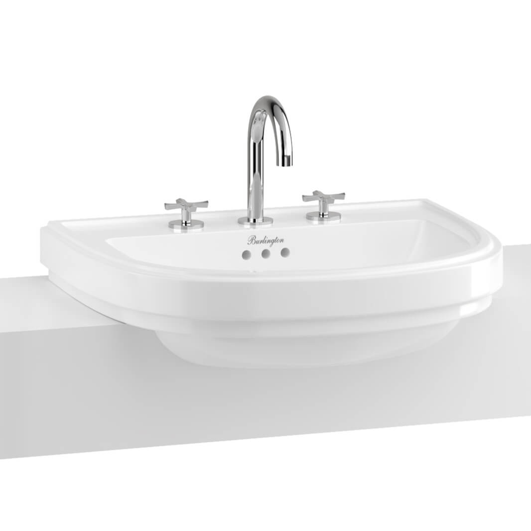 Burlington Riviera 580mm Semi Inset Basin