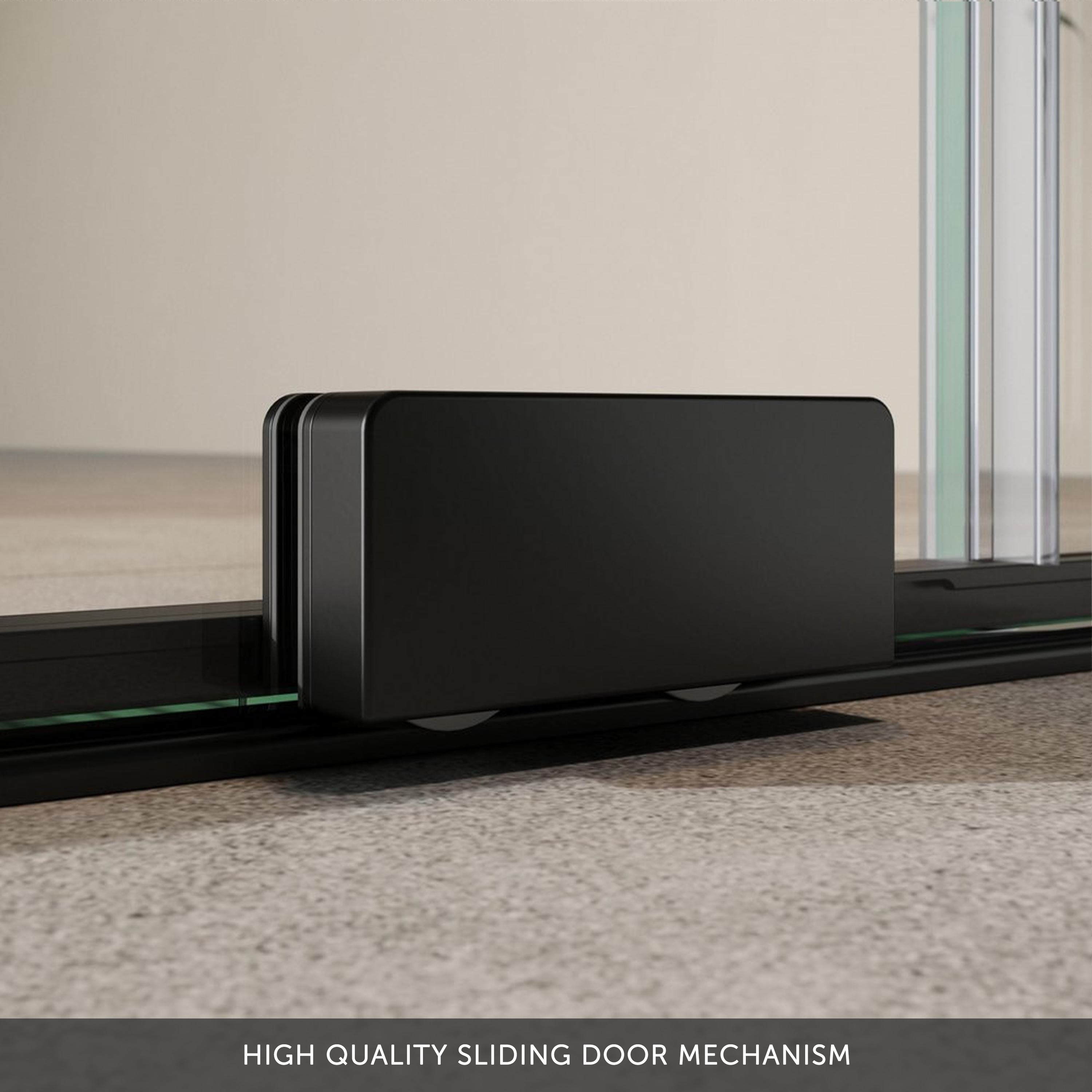 Harbour Momentum 8mm Easy Clean 2m Tall Sliding or Wetroom Shower Door & Optional Side Panel - Matt Black