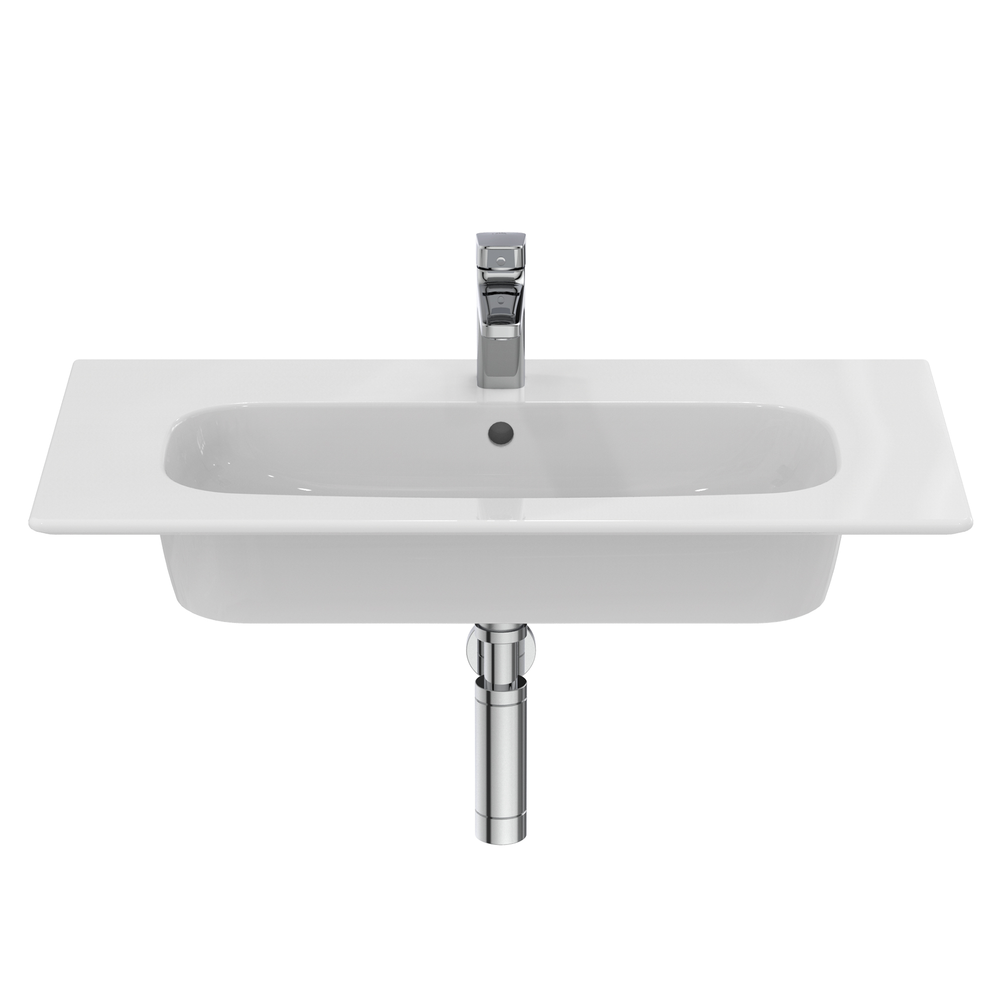 Ideal Standard i.life A Wall Hung Basin & Chrome Bottle Trap