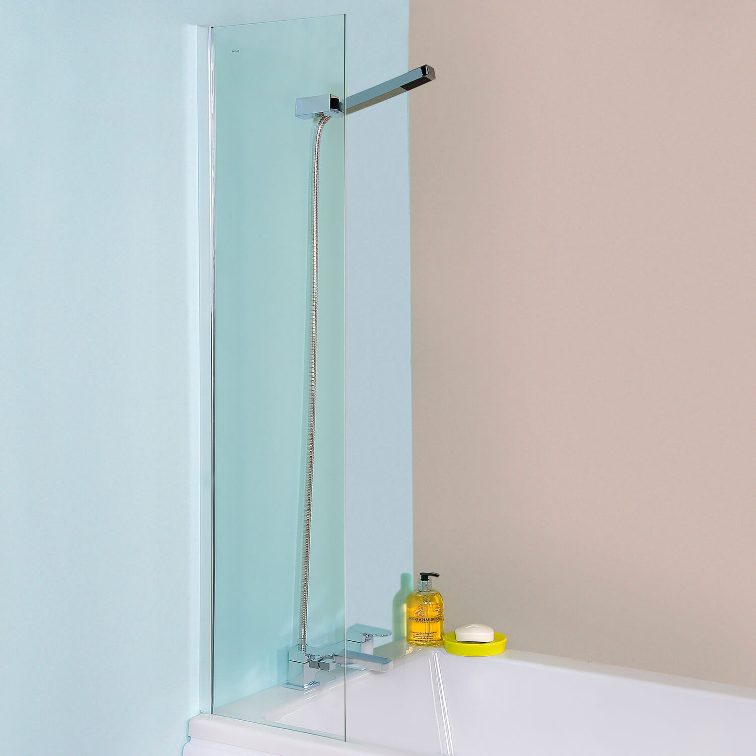 Vellamo 6mm Mini Fixed Bath Screen - 1400 x 350mm