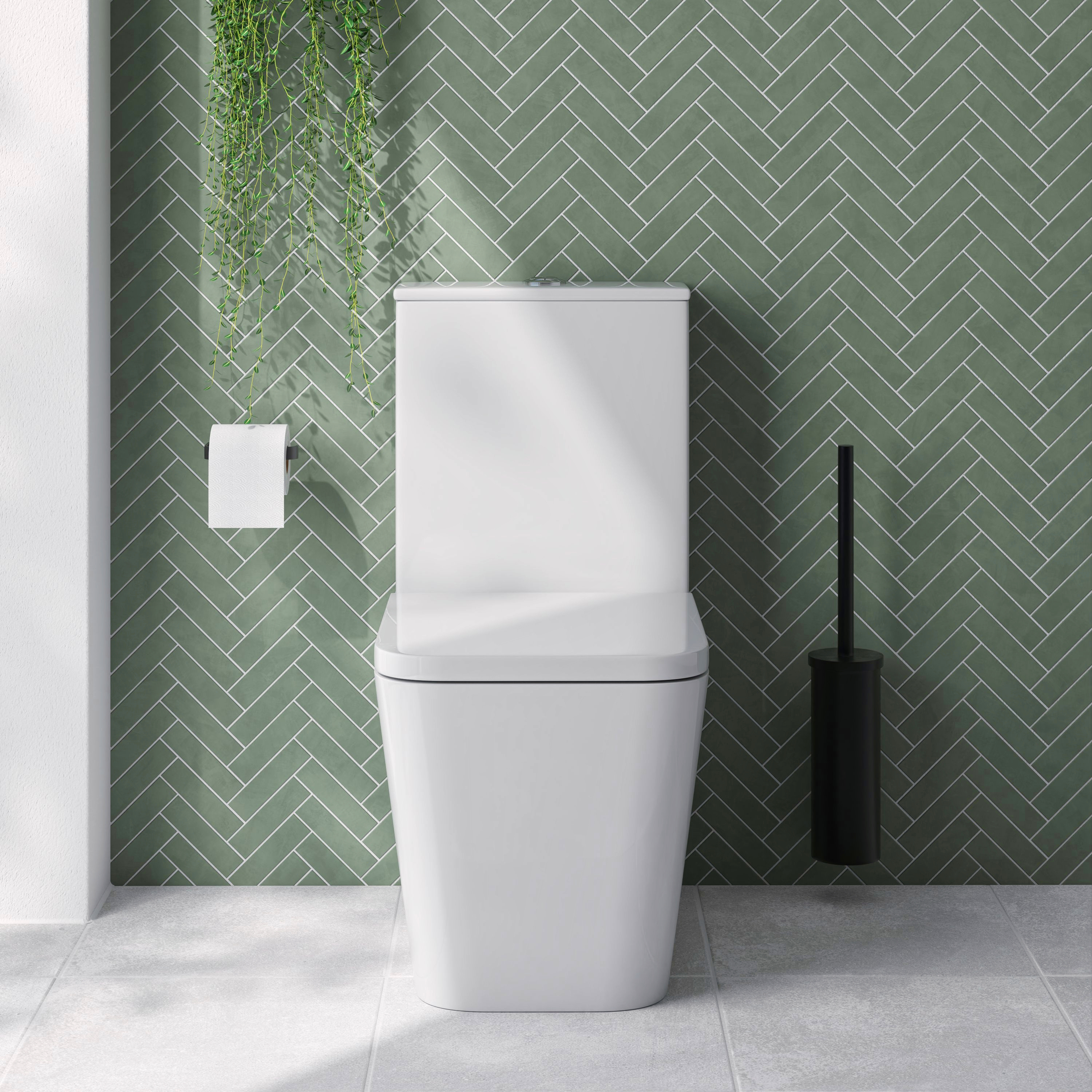 Emily Rimless Fully Back to Wall Close Coupled Toilet & Soft Close Seat