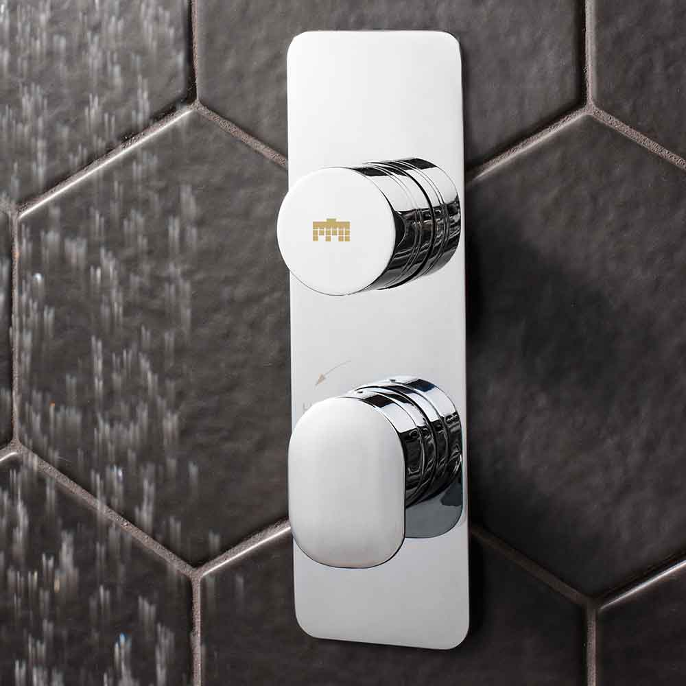Crosswater Dial Pier Concealed Thermostatic 1 Outlet Shower Valve - Portrait