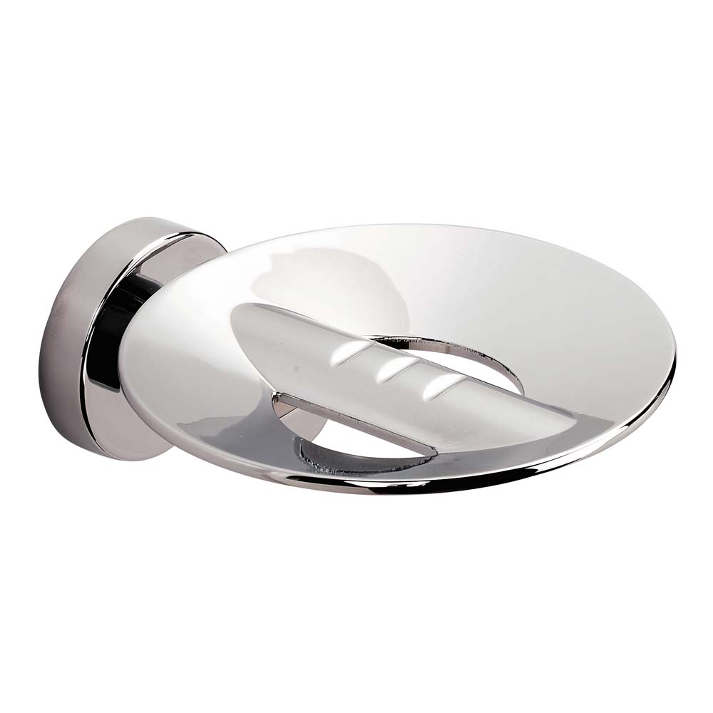 Sonia Tecno Metal Soap Dish with Holes - Chrome