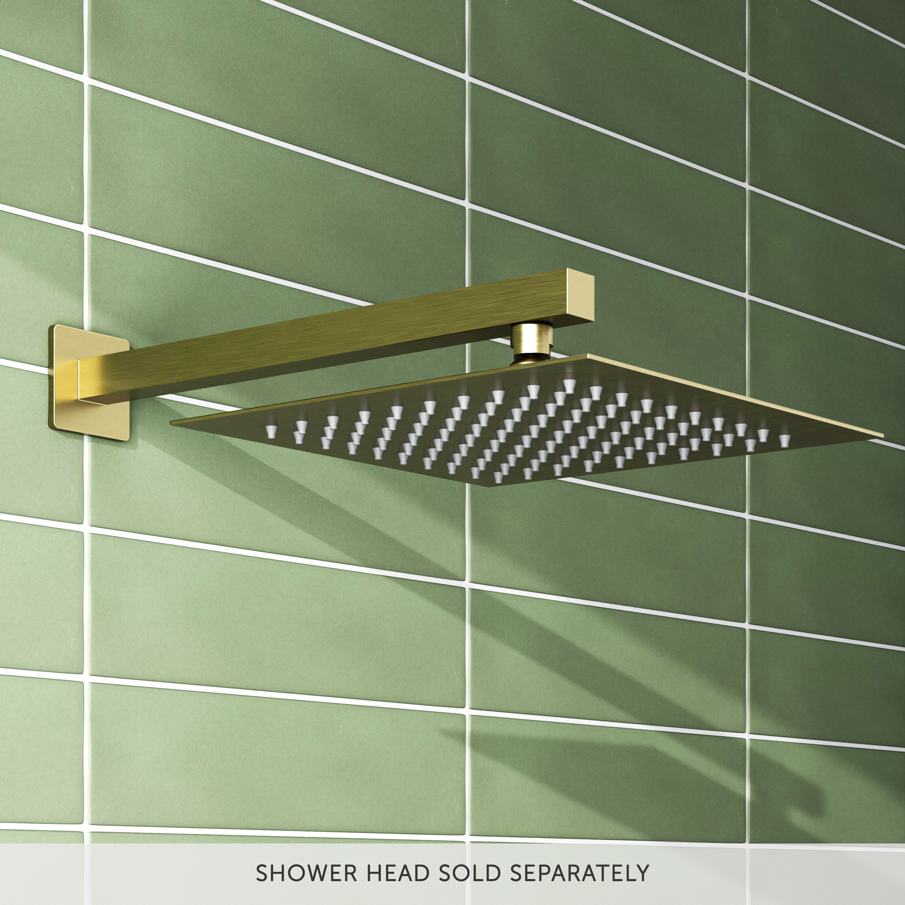 Harbour Status 305mm Brushed Brass Square Shower Arm