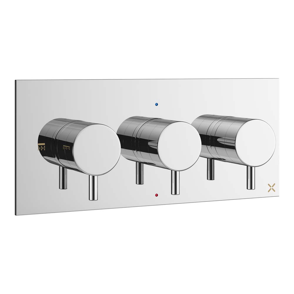 Crosswater MPRO 2 Outlet Concealed Thermostatic Shower Valve (3 Handles)
