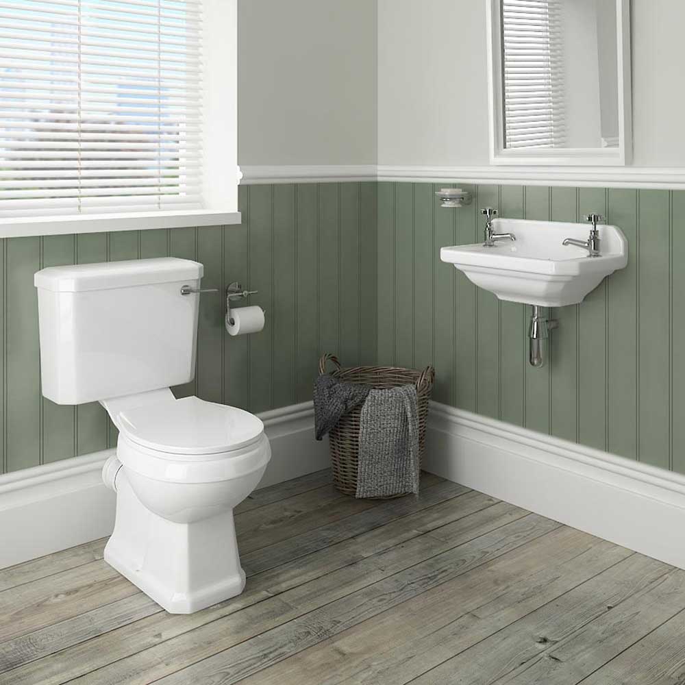Butler & Rose Catherine 515mm Cloakroom Basin - 2 Tap Hole