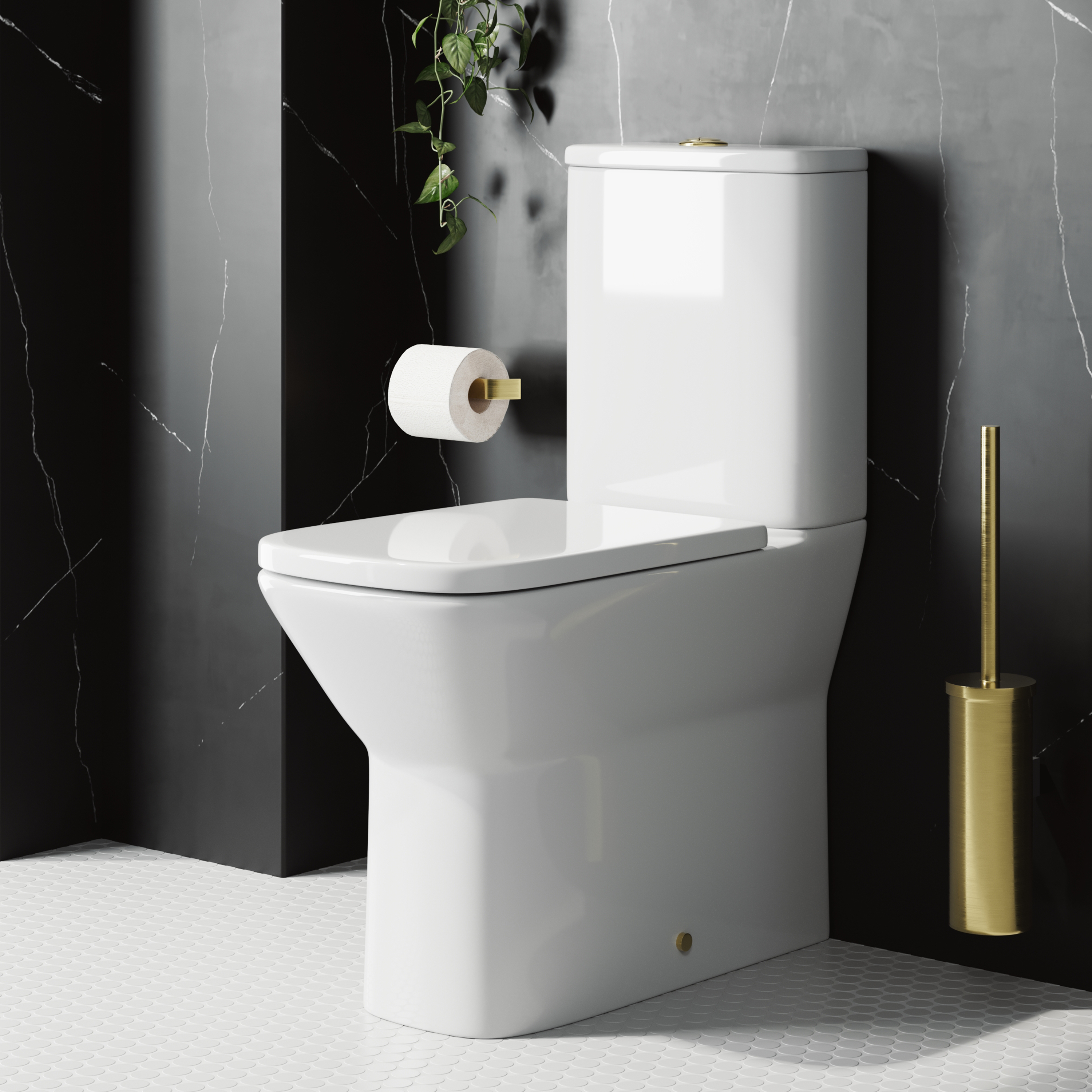 Harbour Alchemy Rimless Back to Wall Comfort Height Toilet & Soft Close Seat