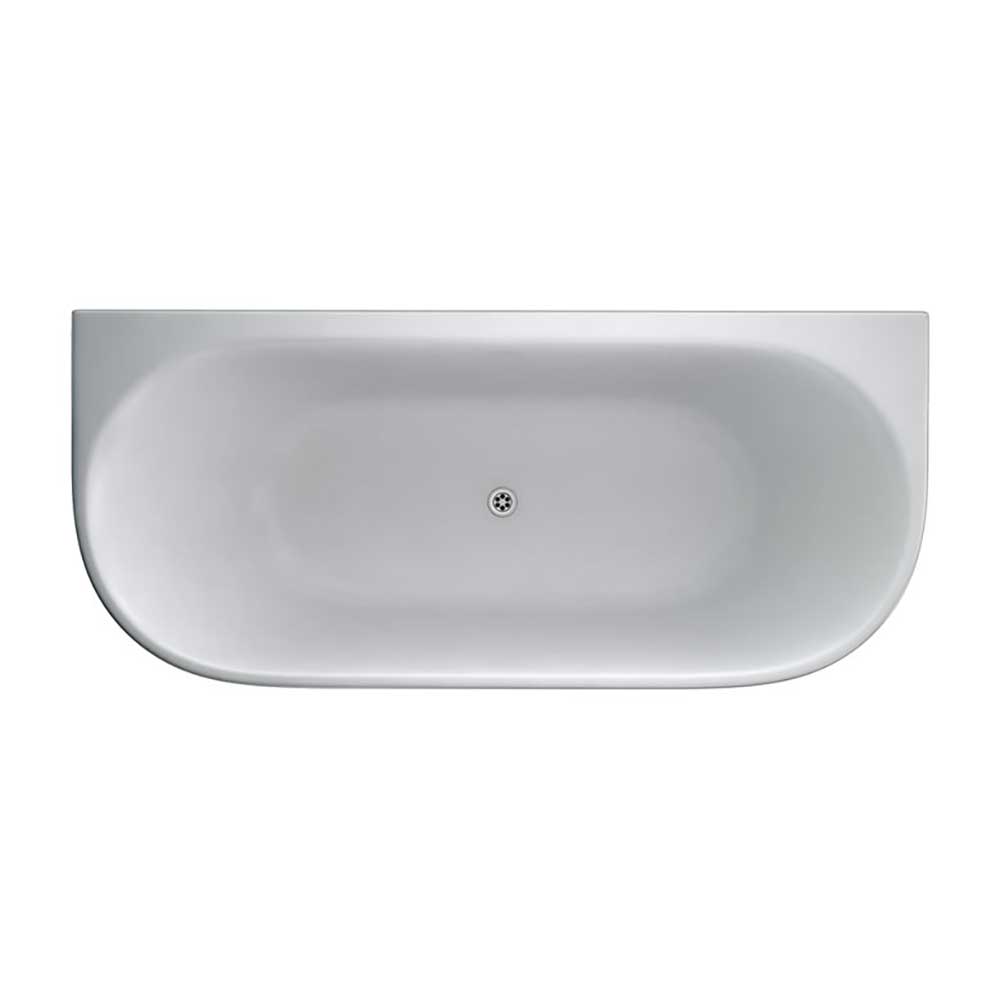Burlington Avantgarde Back to Wall Roll Top Bath with Luxury Feet - 1700 x 750mm