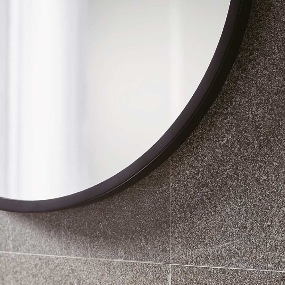 Origins Living Docklands Round Mirror 600mm - Matt Black