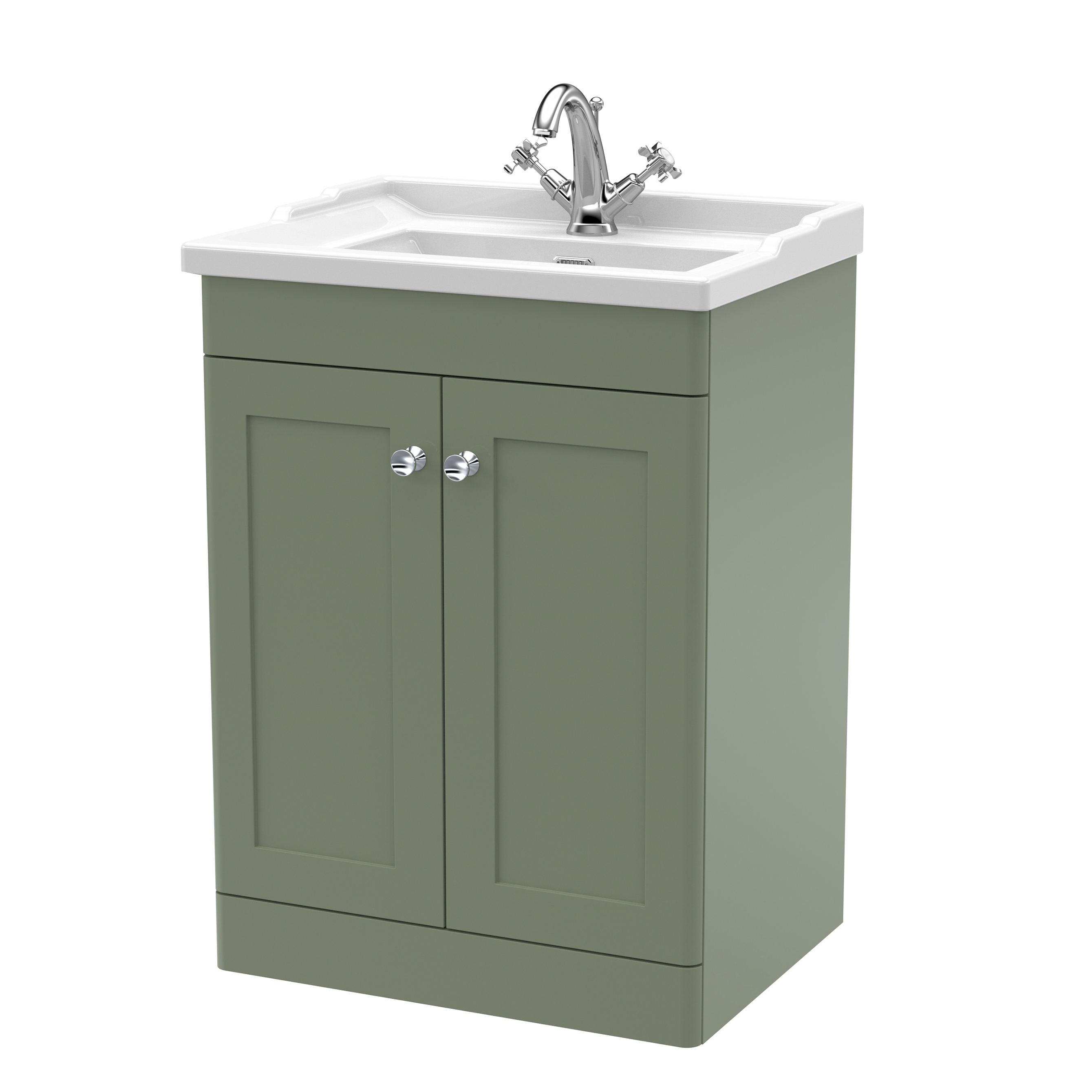 Butler & Rose Ophelia 600mm Floorstanding 2 Door Vanity Unit & Basin