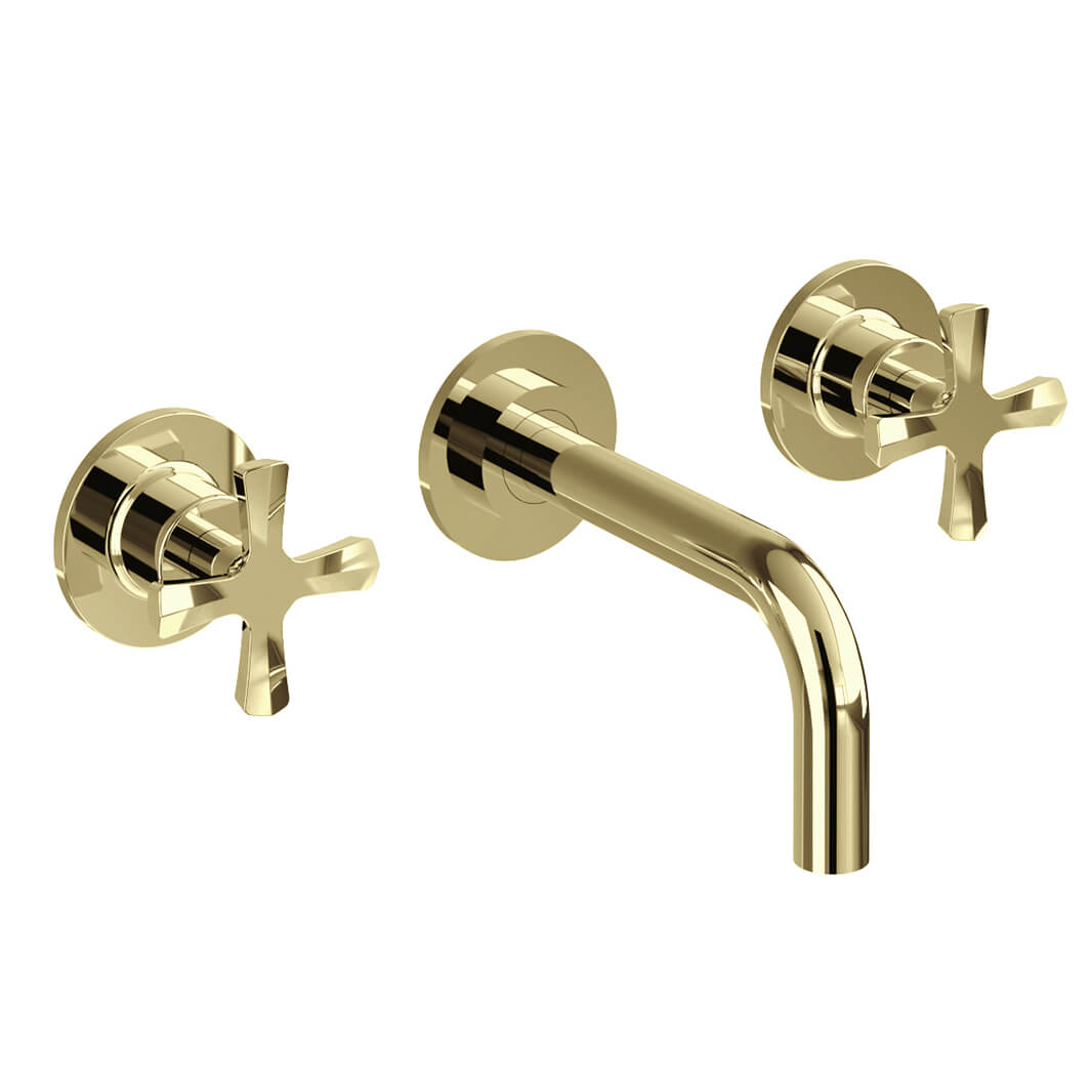 Burlington Riviera 3 Hole Wall Mounted Basin Mixer Tap