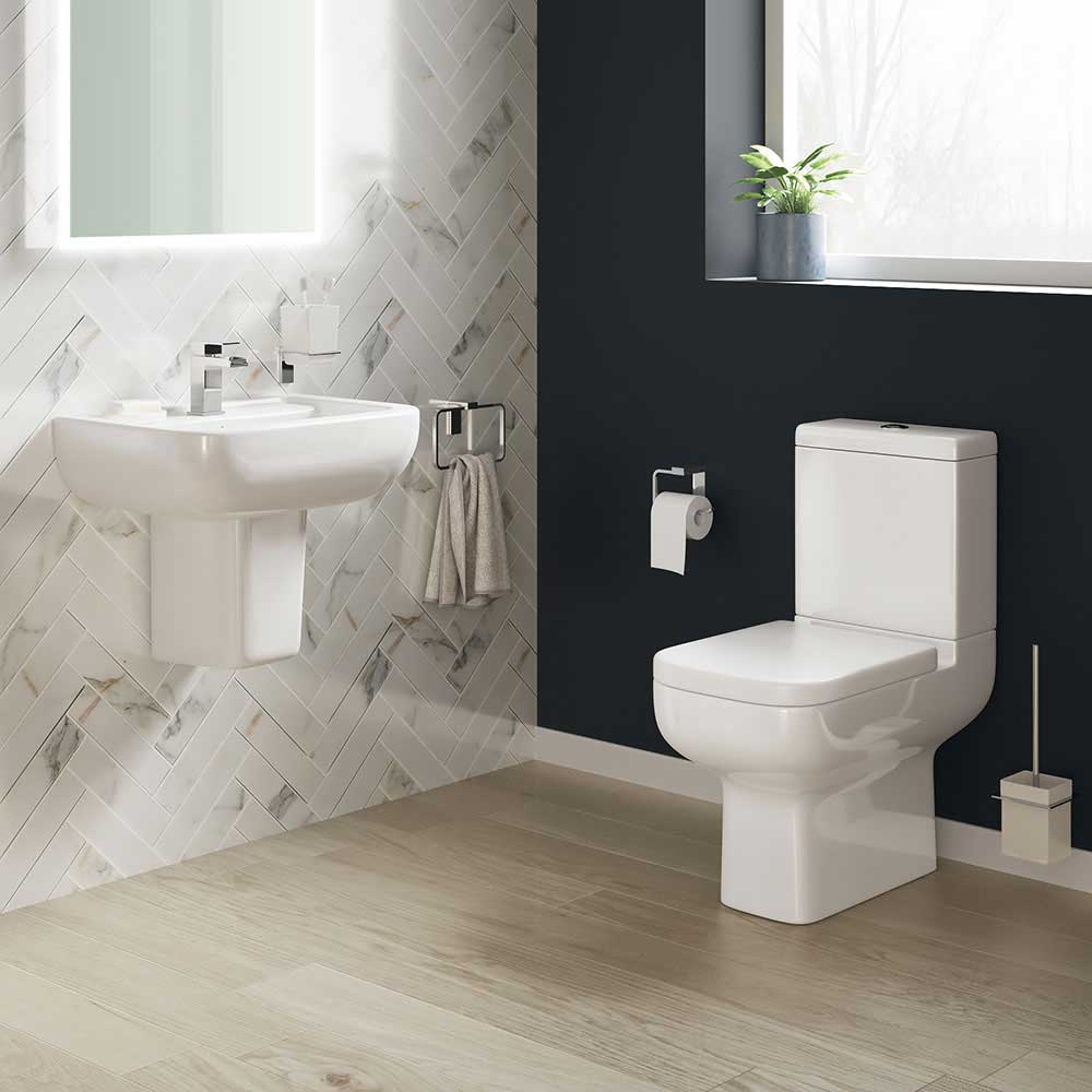 Harbour Icon 550mm 1 Tap Hole Basin & Semi Pedestal