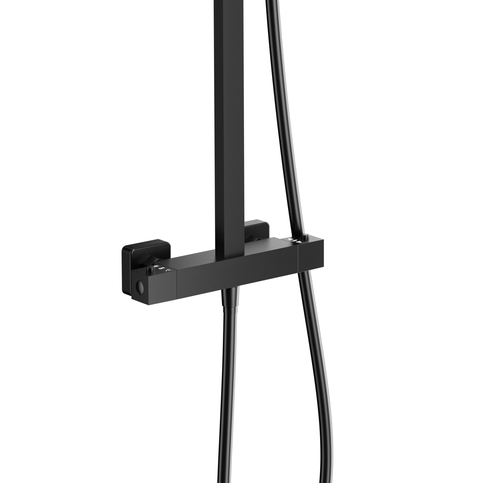 Harbour Status Matt Black Thermostatic Exposed Shower Kit
