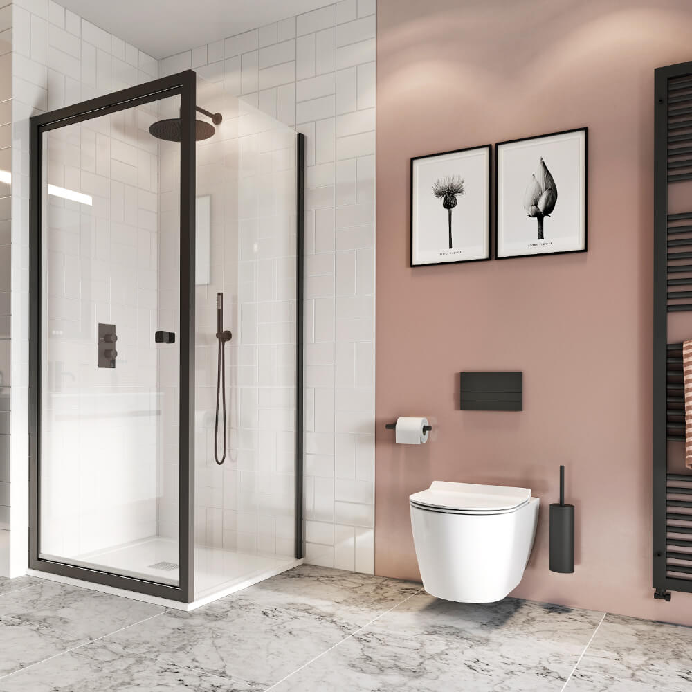 Crosswater Arena Flush Plate - Matt Black