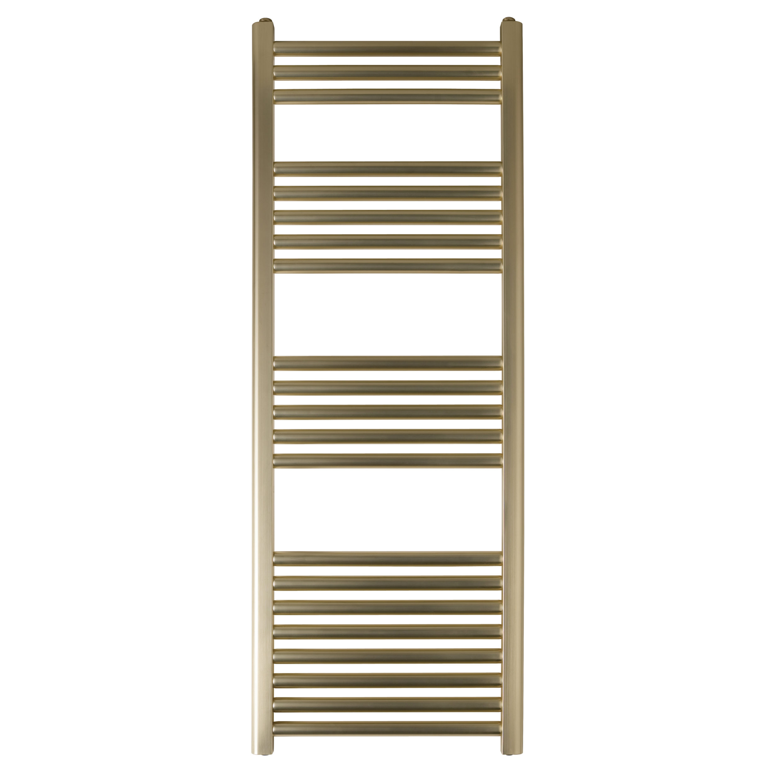 EliteHeat Steel Ladder Heated Towel Rail 25mm Bars - Brushed Brass - 7 Sizes