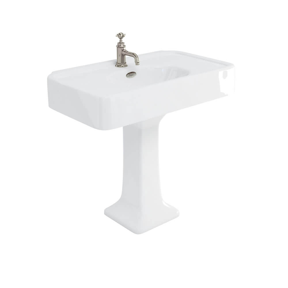 Arcade 900mm Basin with Overflow and Pedestal