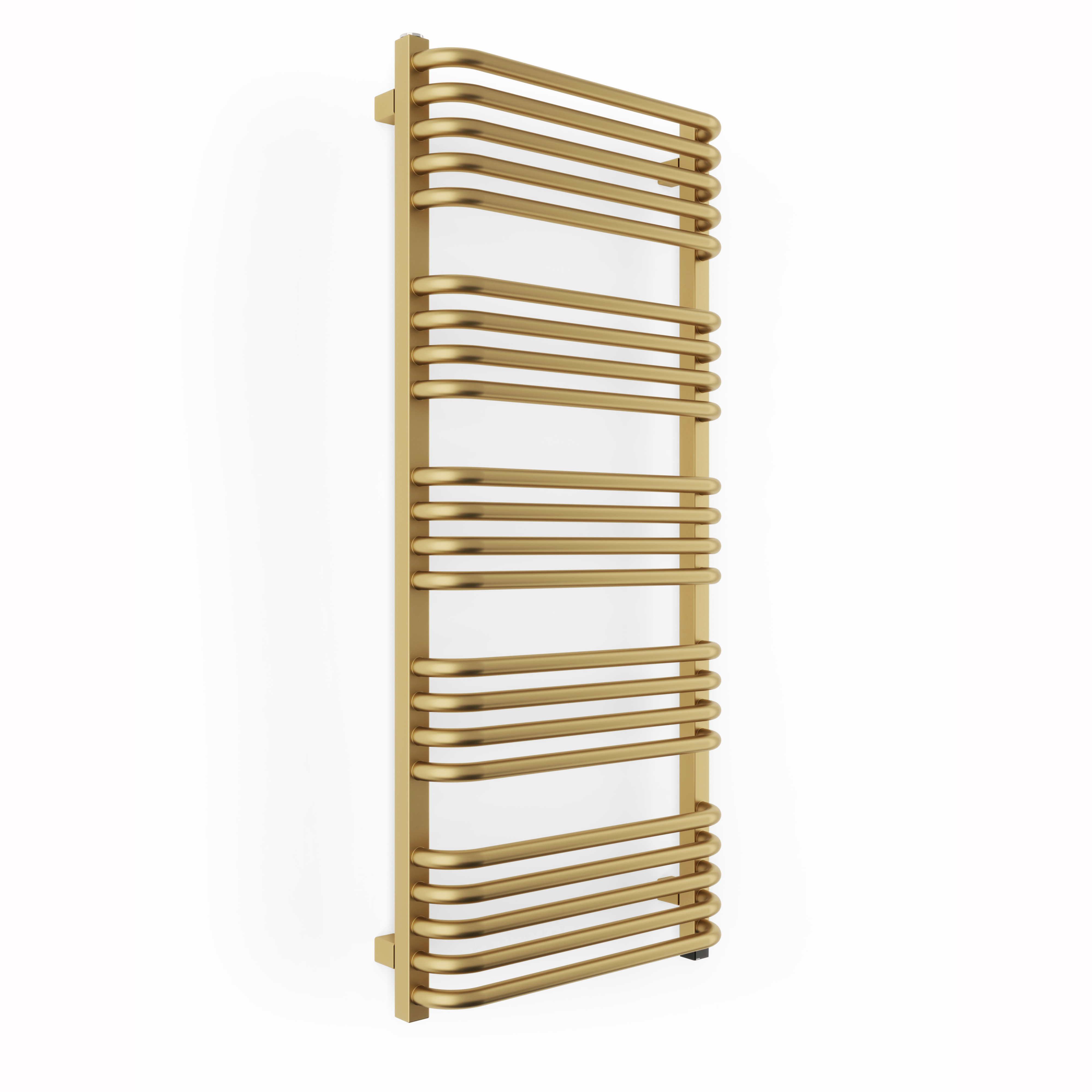 Terma Alex One Electric Heated Towel Rail with Heating Element - Brushed Brass - 1140 x 500mm
