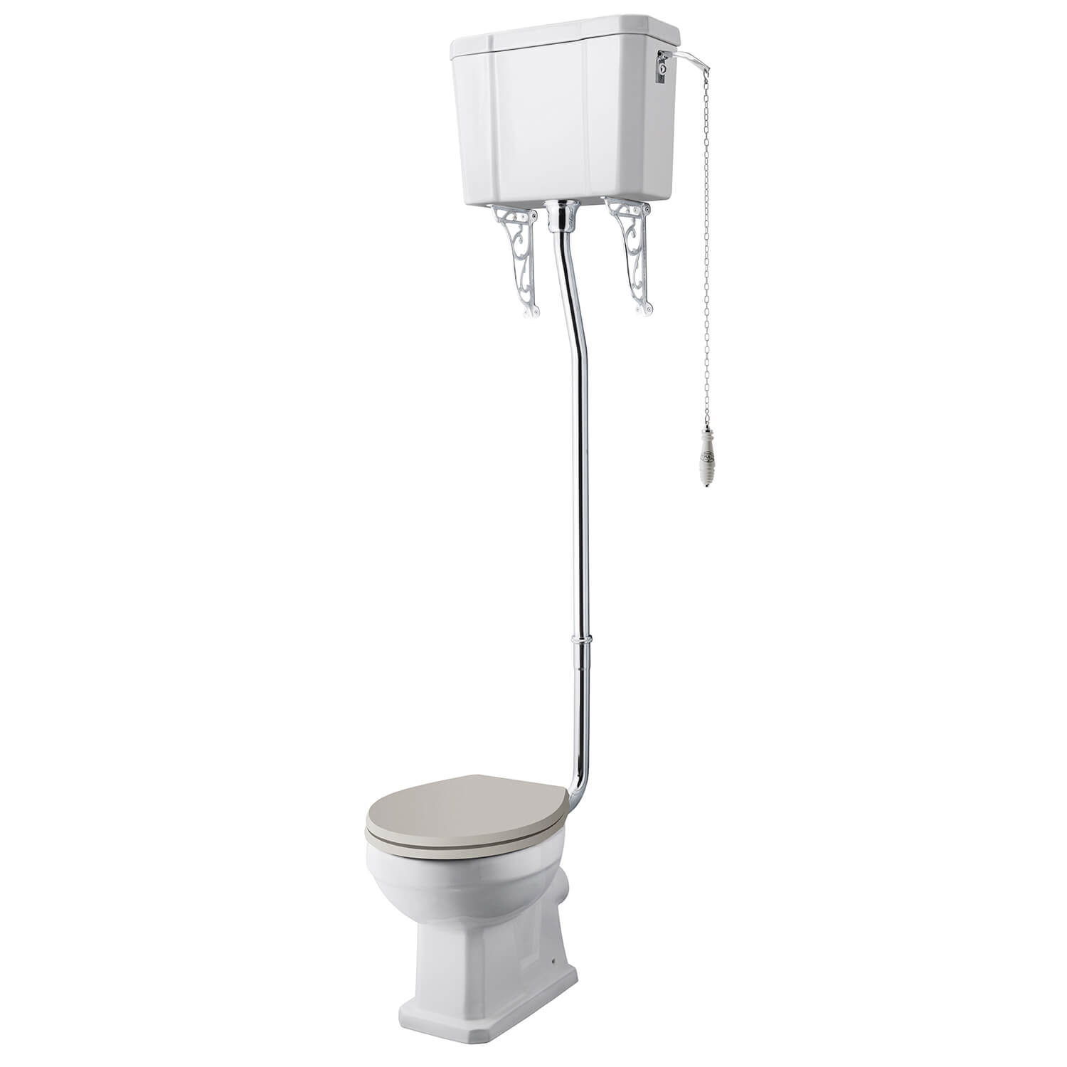 Butler & Rose Catherine High Level Toilet with Pan, Cistern & Flush Pipe Kit