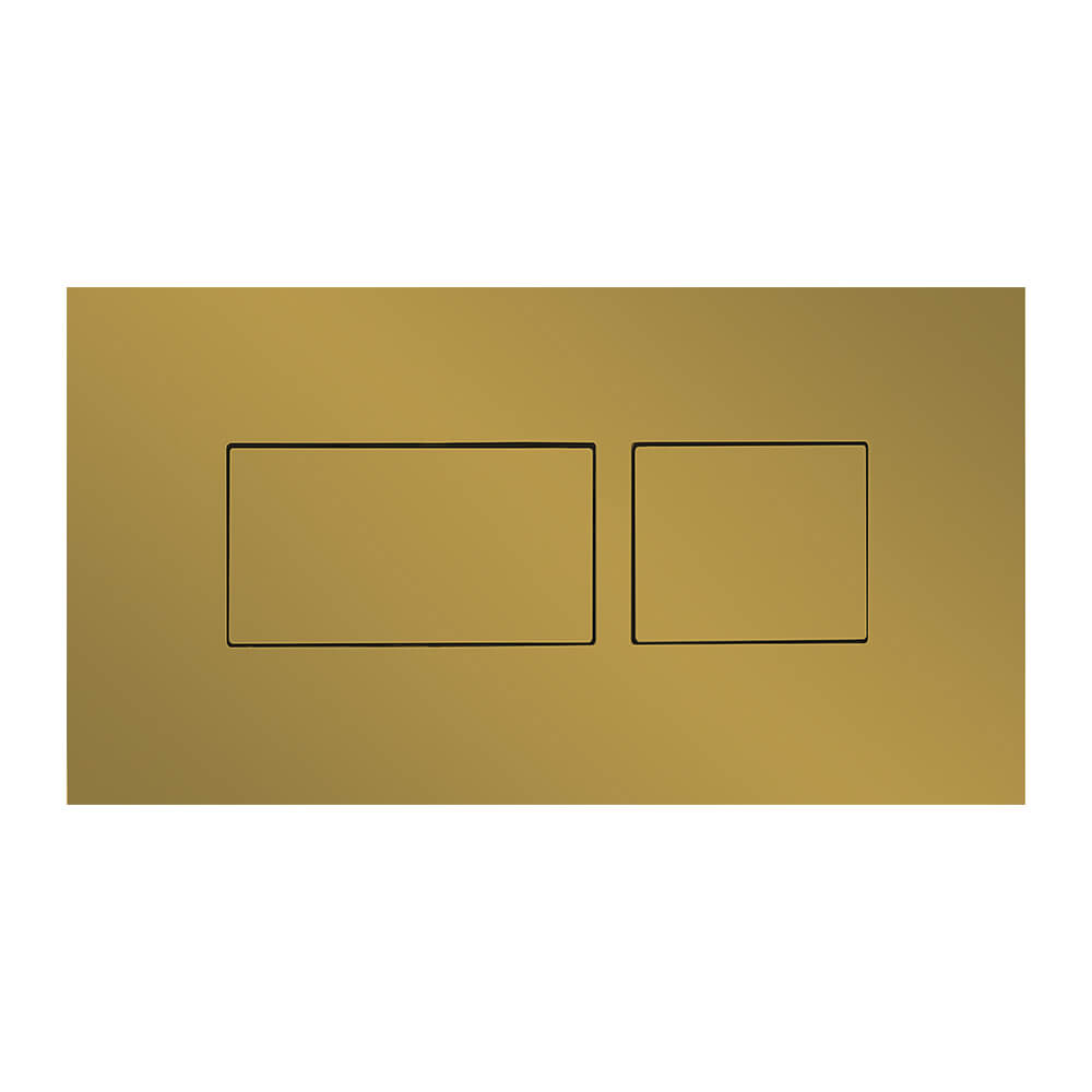 Britton Bathrooms Hoxton Dual Flush Plate & Cistern - Brushed Brass