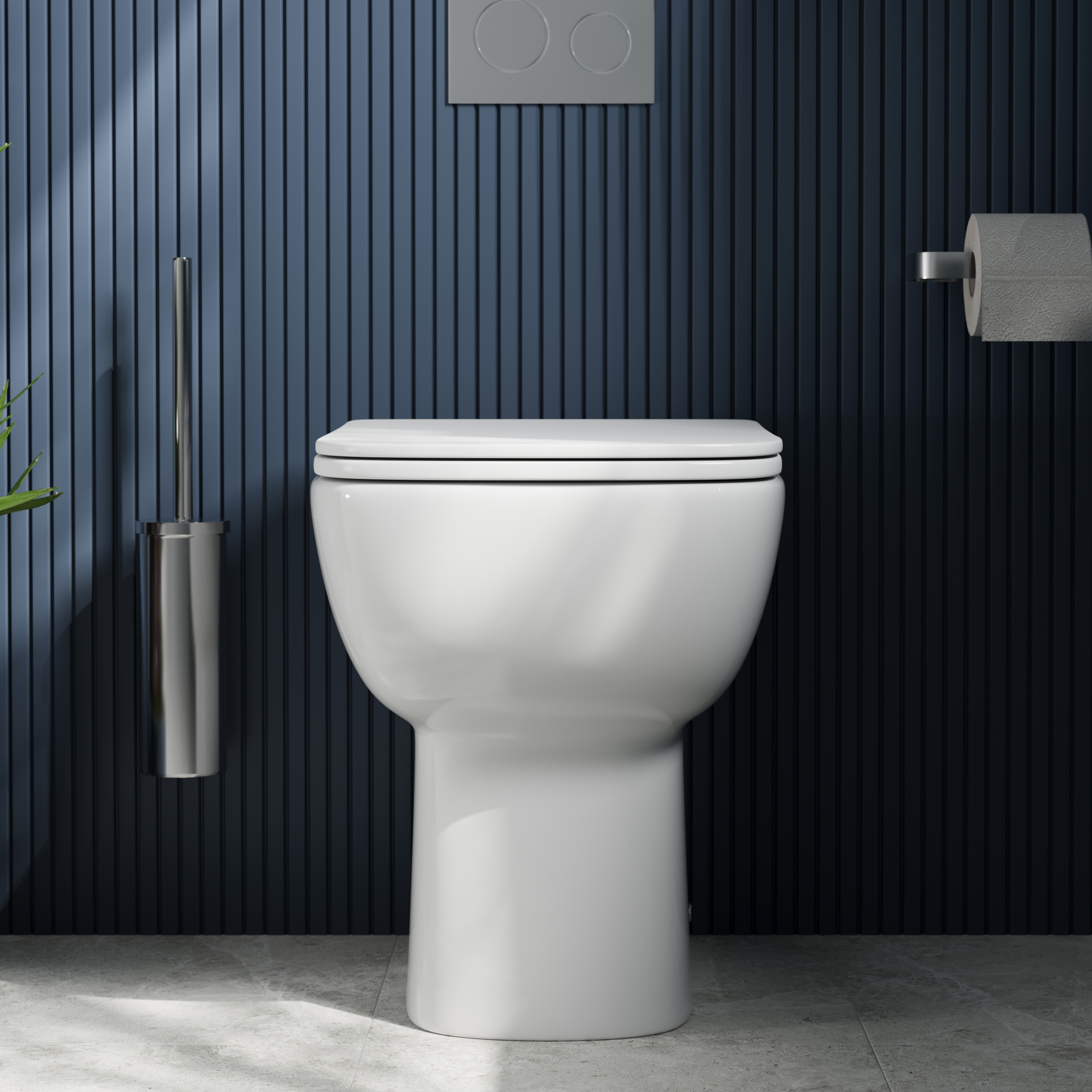 Harbour Icon Rimless Back to Wall Comfort Height Toilet & Soft Close Seat