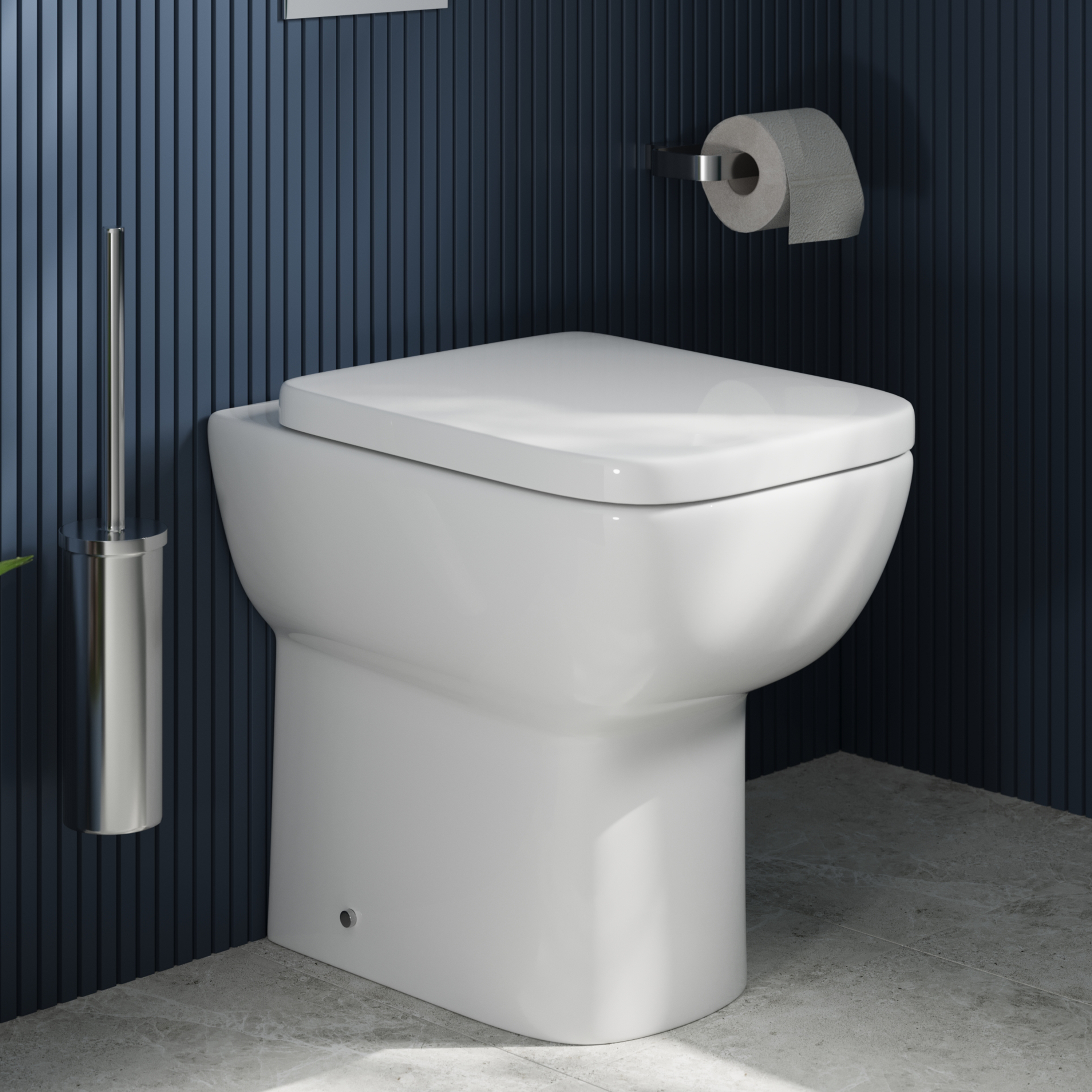Harbour Icon Rimless Back to Wall Comfort Height Toilet & Soft Close Seat