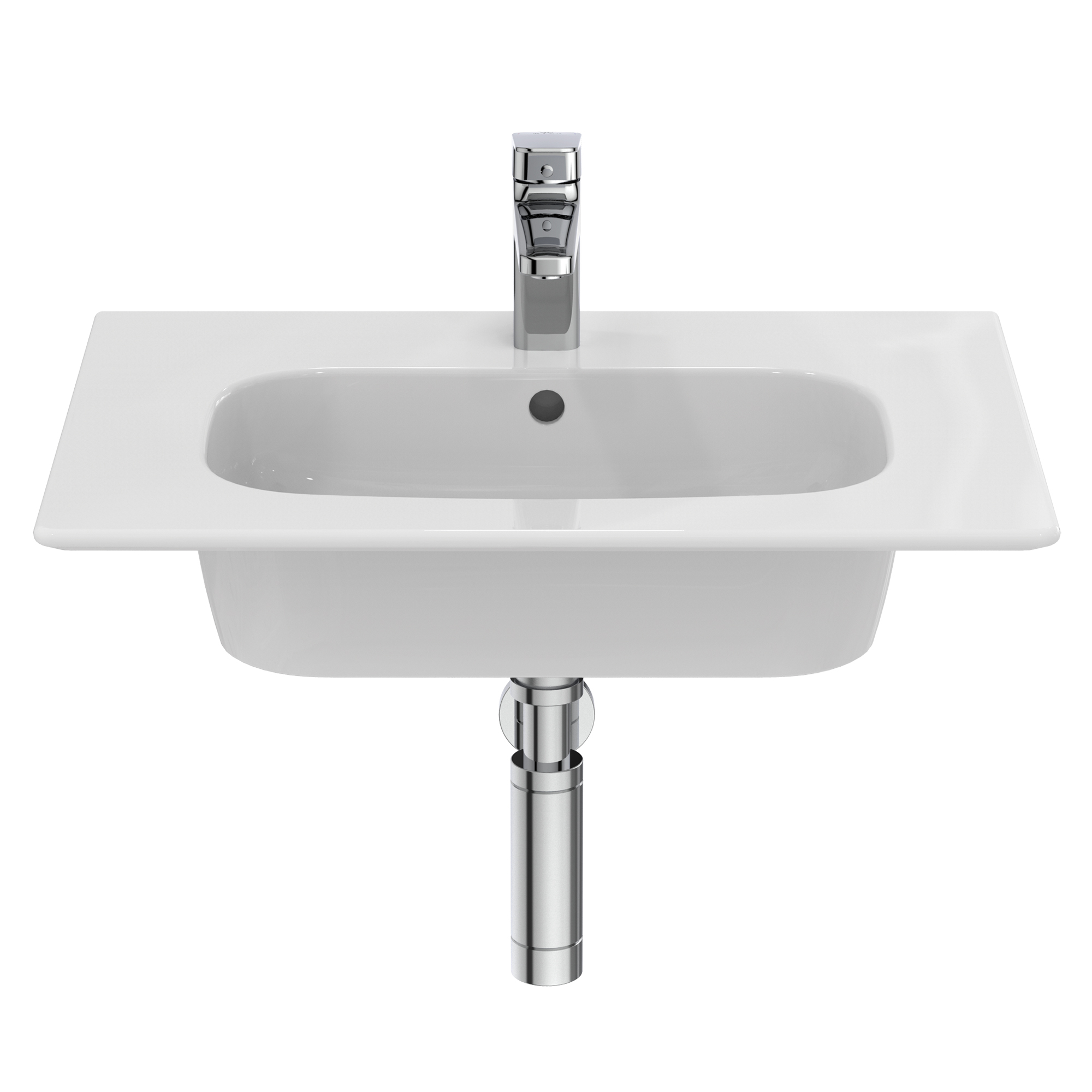 Ideal Standard i.life A Wall Hung Basin & Chrome Bottle Trap