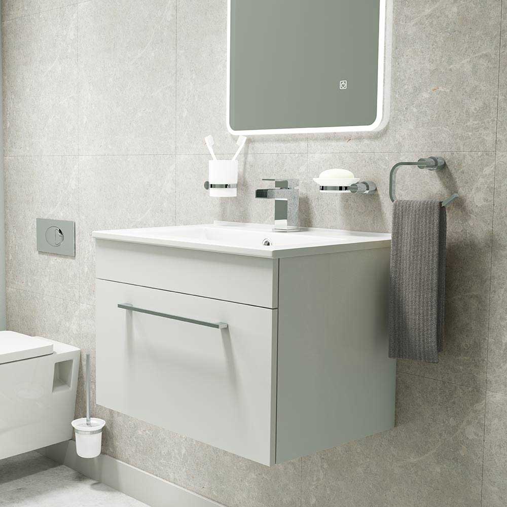 Hugo Frosted Glass Soap Dish & Holder