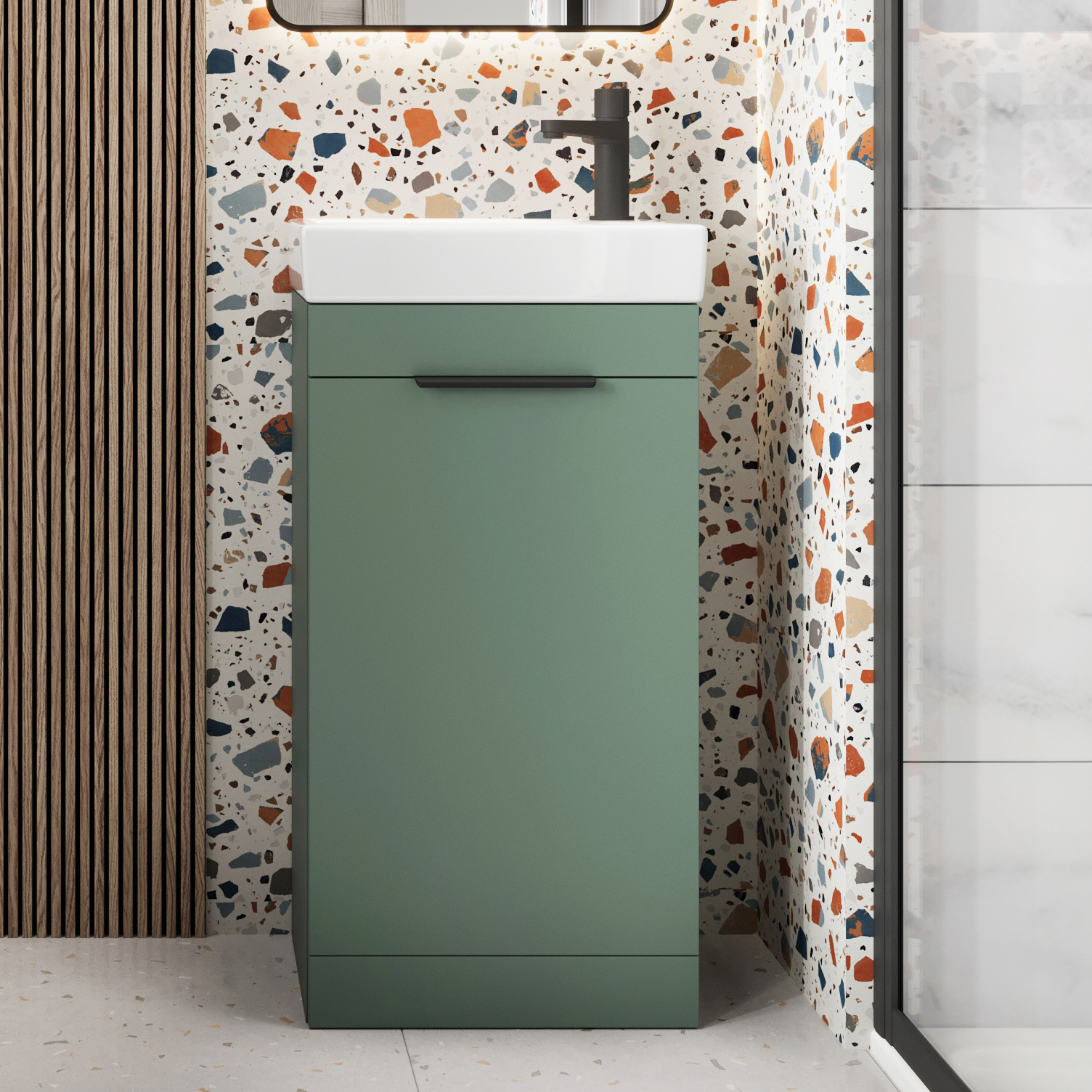 Riley 455mm Cloakroom Floorstanding Vanity Unit & Basin