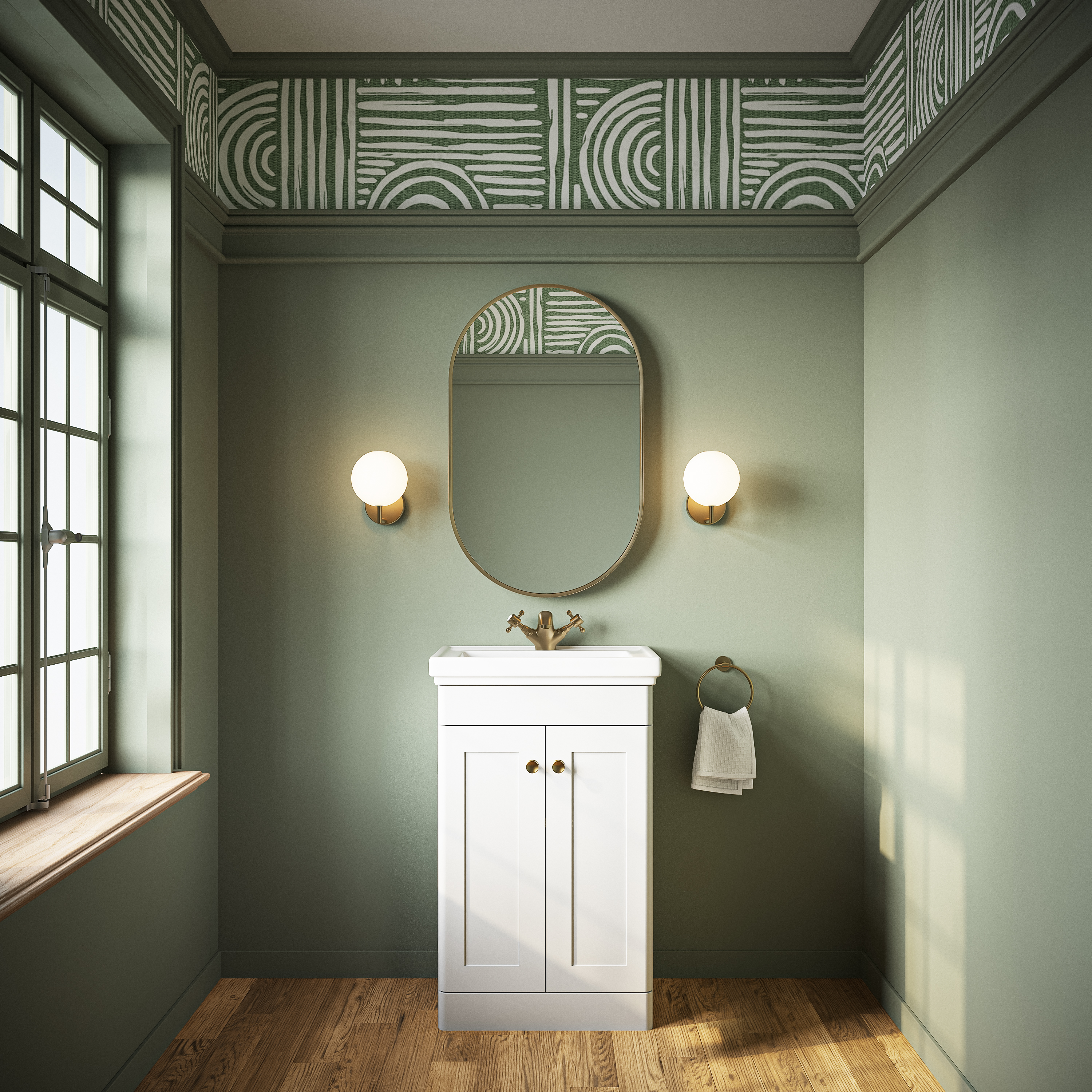 Butler & Rose Ophelia 500mm Floorstanding 2 Door Vanity Unit & Basin