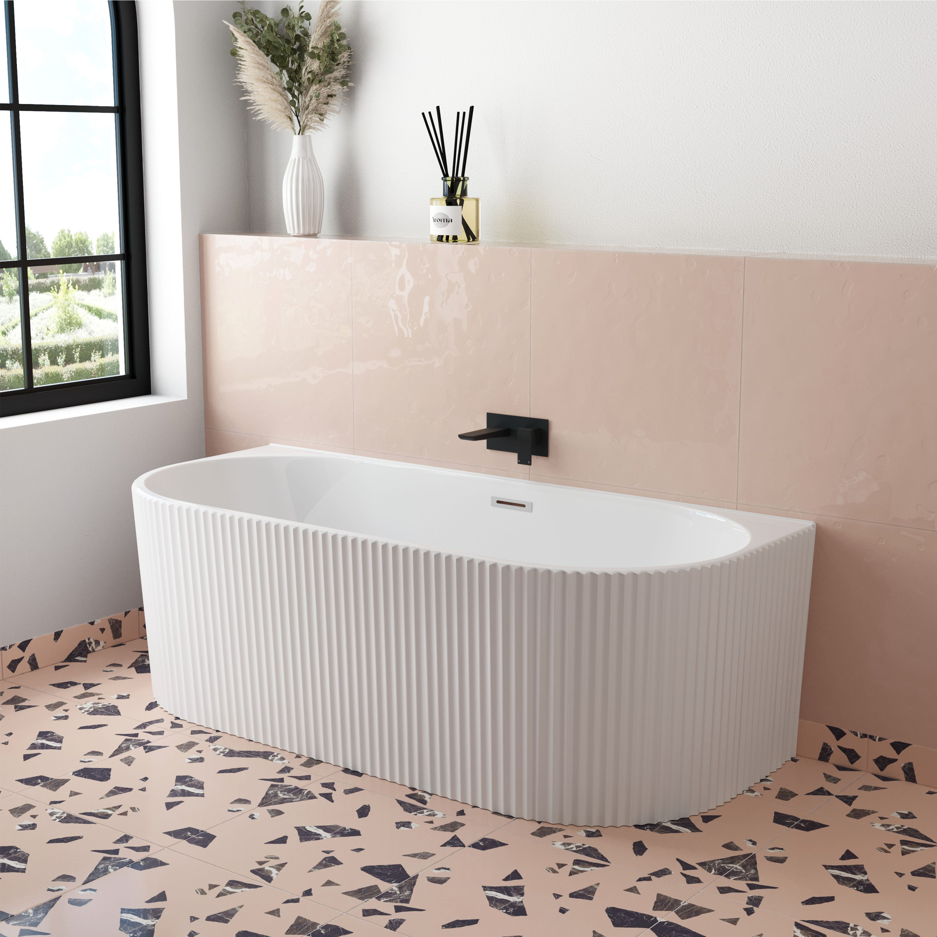 Billy Fluted Back to Wall Bath - 1700 x 780mm