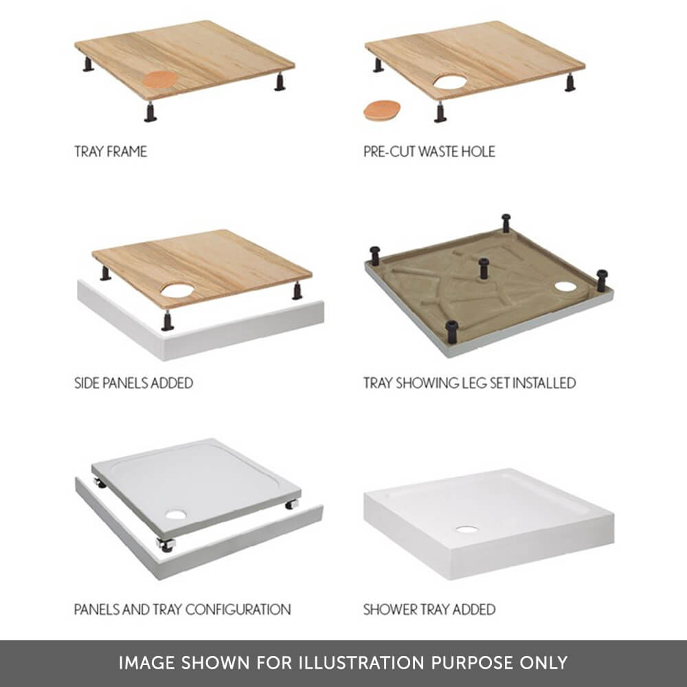 Crosswater 45mm Quadrant Shower Tray Leg & Panel Riser Kit