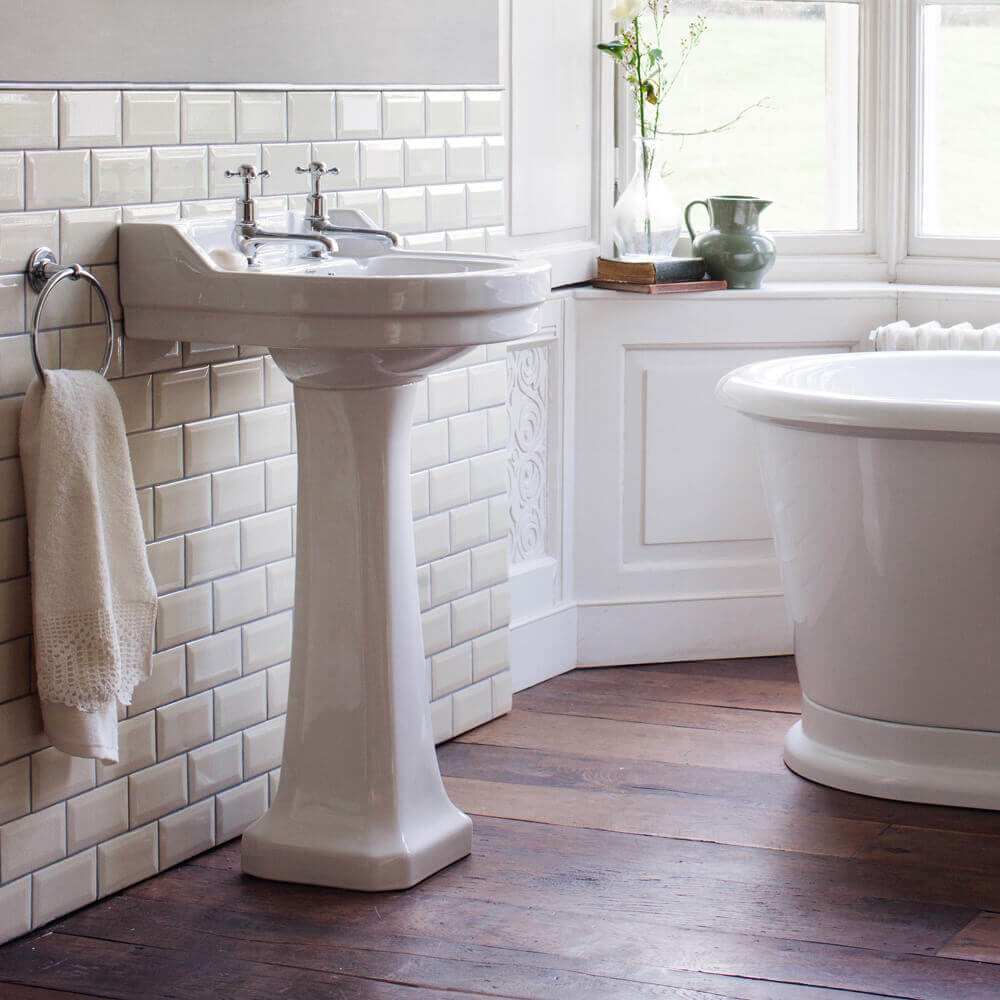 Burlington Edwardian 56cm Round Basin with Pedestal