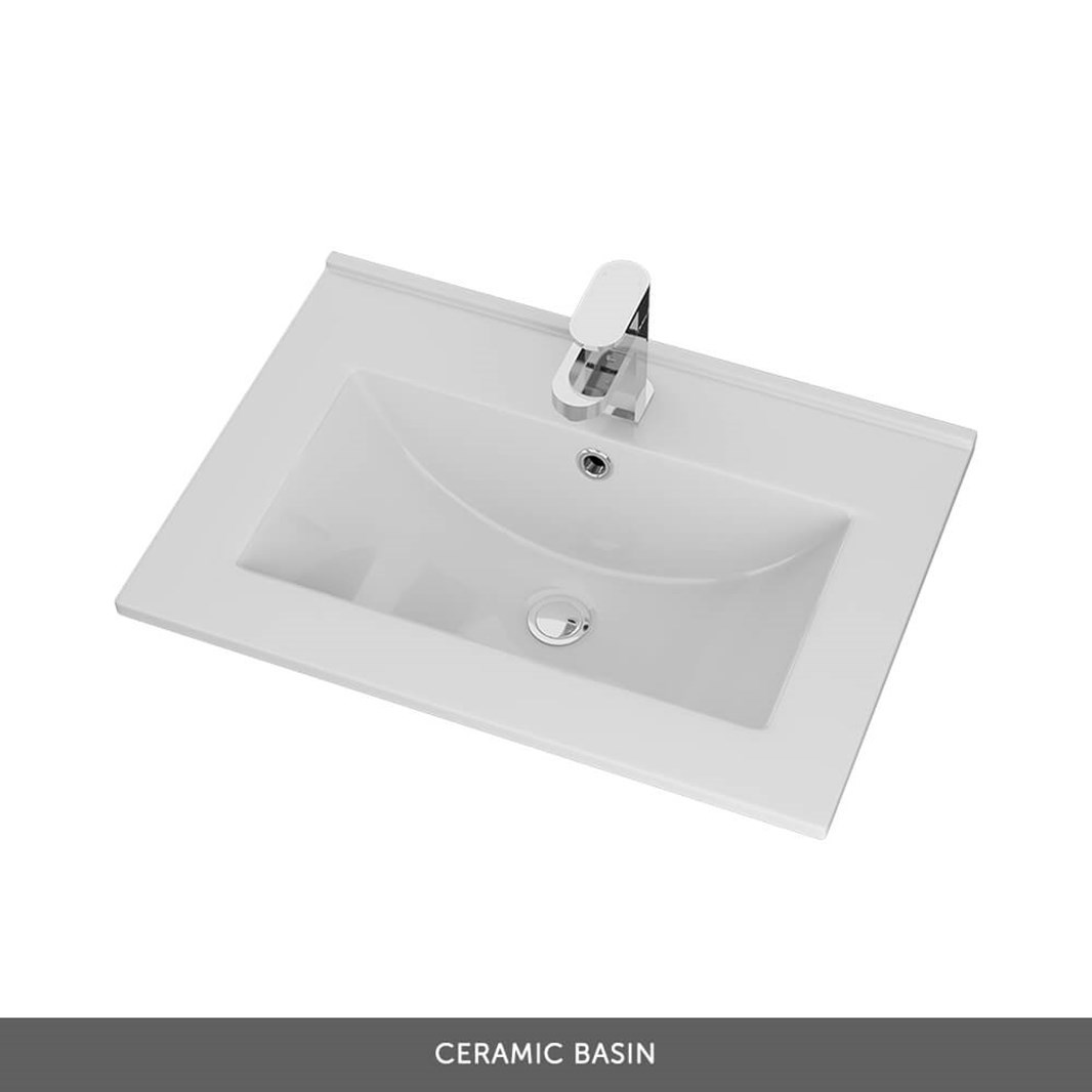 Vellamo Aspire 1000mm 2 Door Combination Basin & Toilet Unit - Gloss White