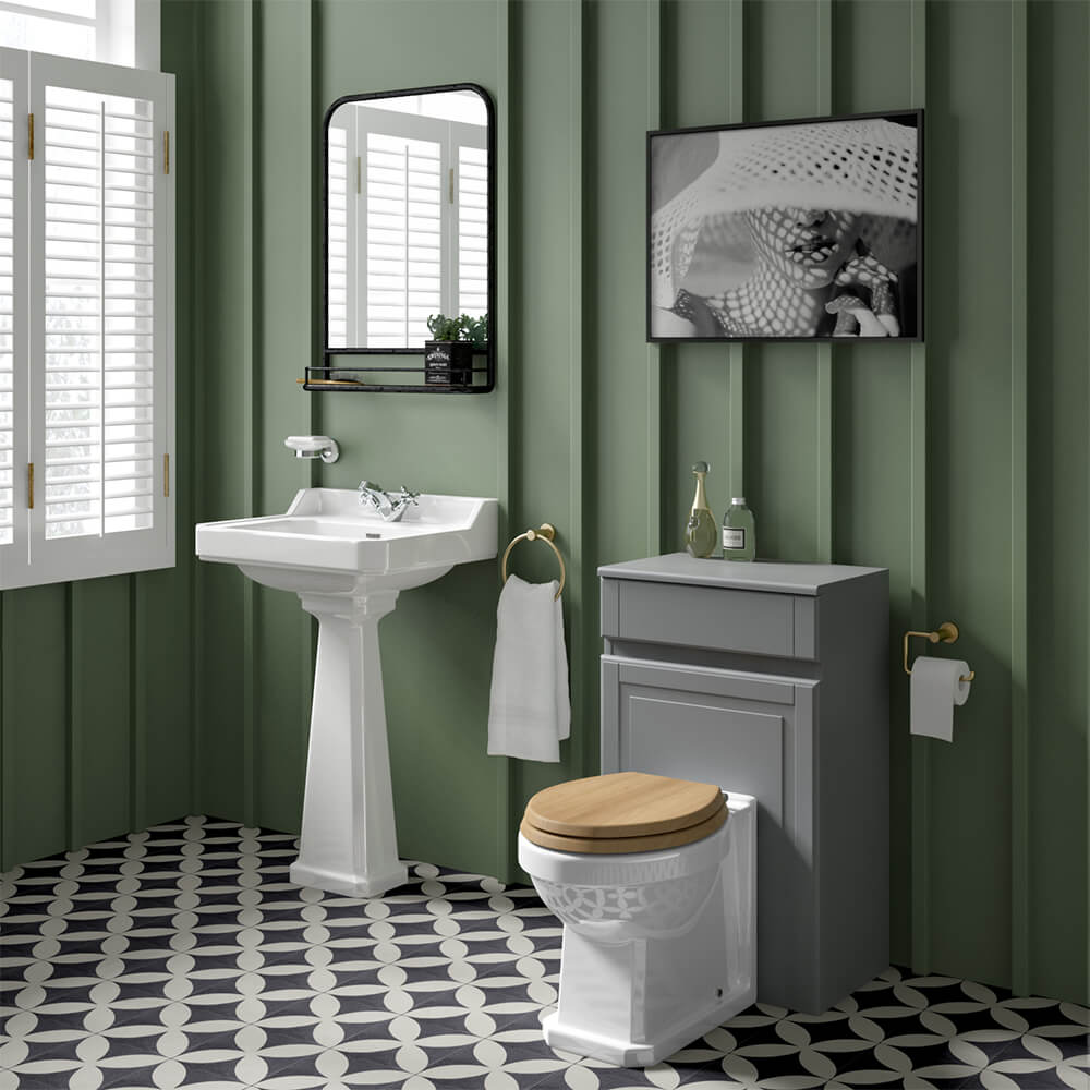 Butler & Rose Catherine Traditional Back to Wall Toilet (Excluding Seat)
