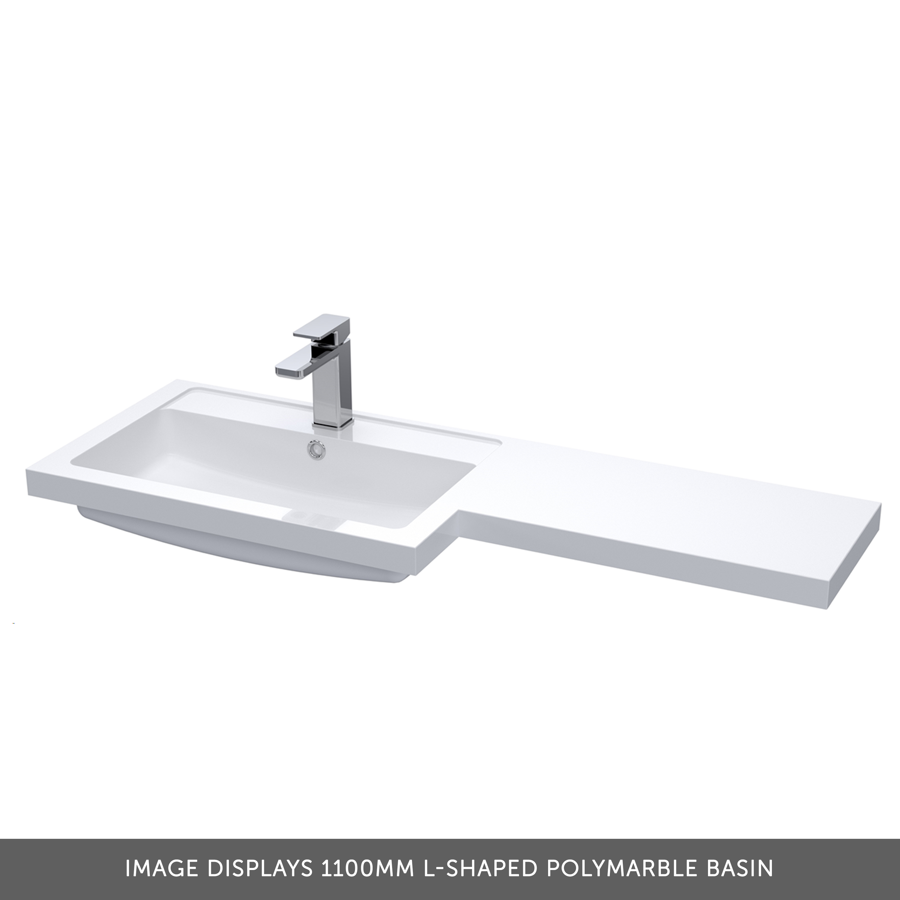 Erin 1100mm Black Charcoal Combination Bathroom 2 Door Sink & Toilet Unit