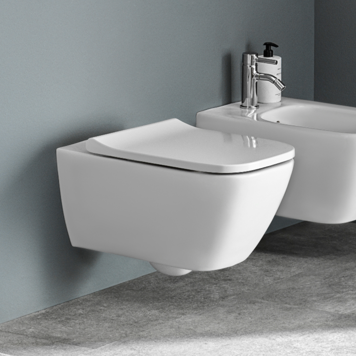 Geberit Smyle Rimless Wall Hung Pan & Soft Close Seat