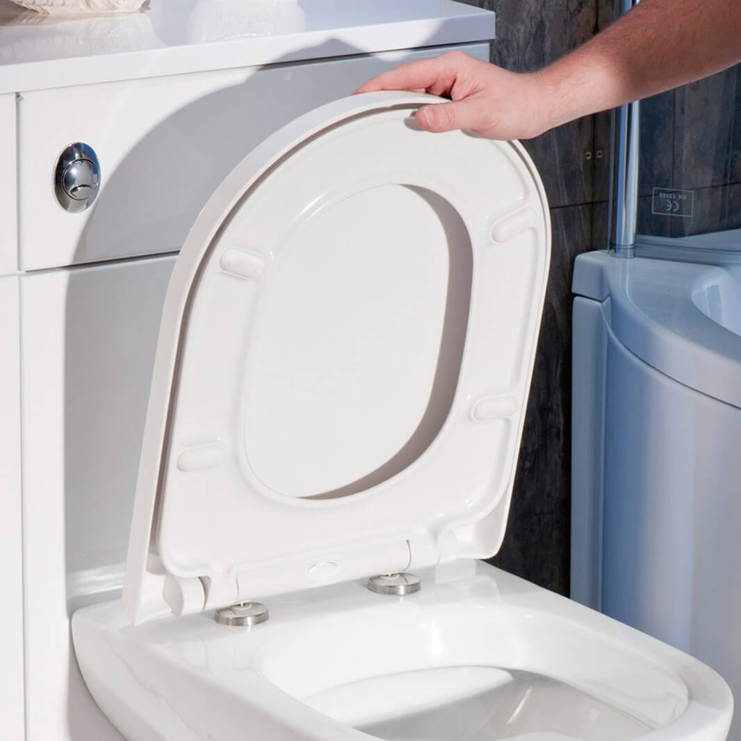 Vellamo D-Shaped Quick Release Soft Close Toilet Seat