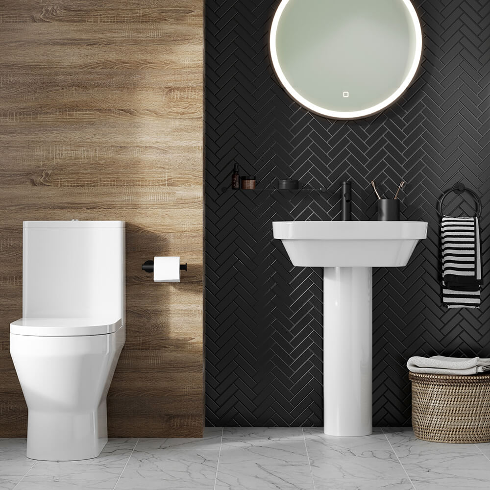 Britton Bathrooms Hoxton Single Toilet Roll Holder - Matt Black