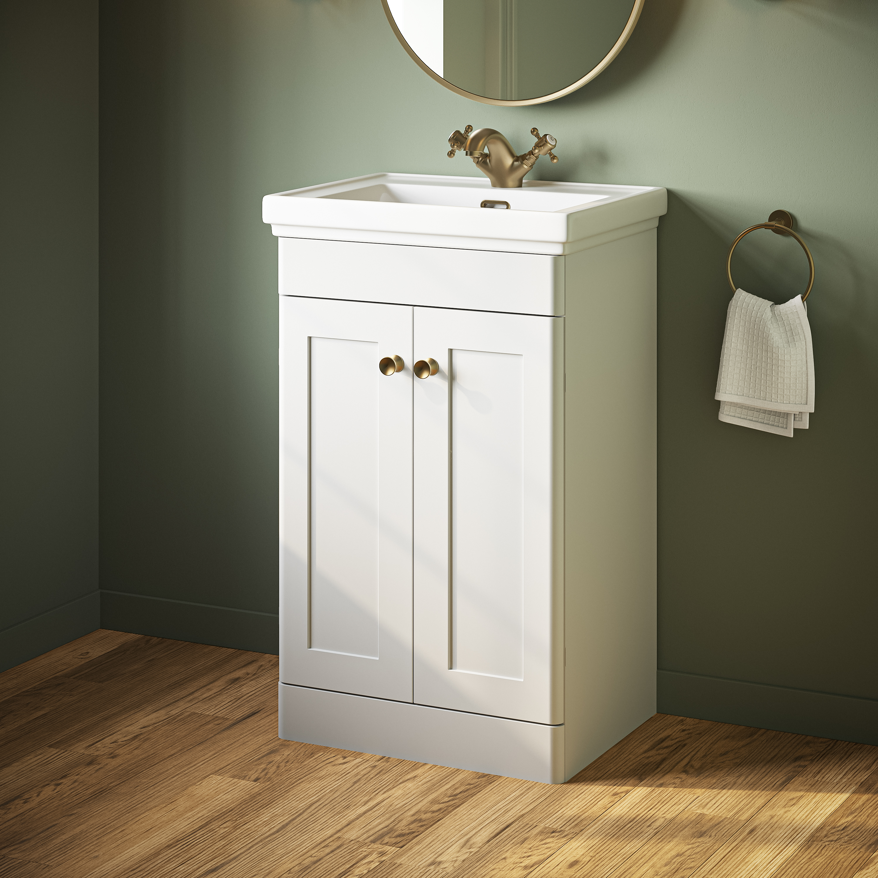 Butler & Rose Ophelia 500mm Floorstanding 2 Door Vanity Unit & Basin