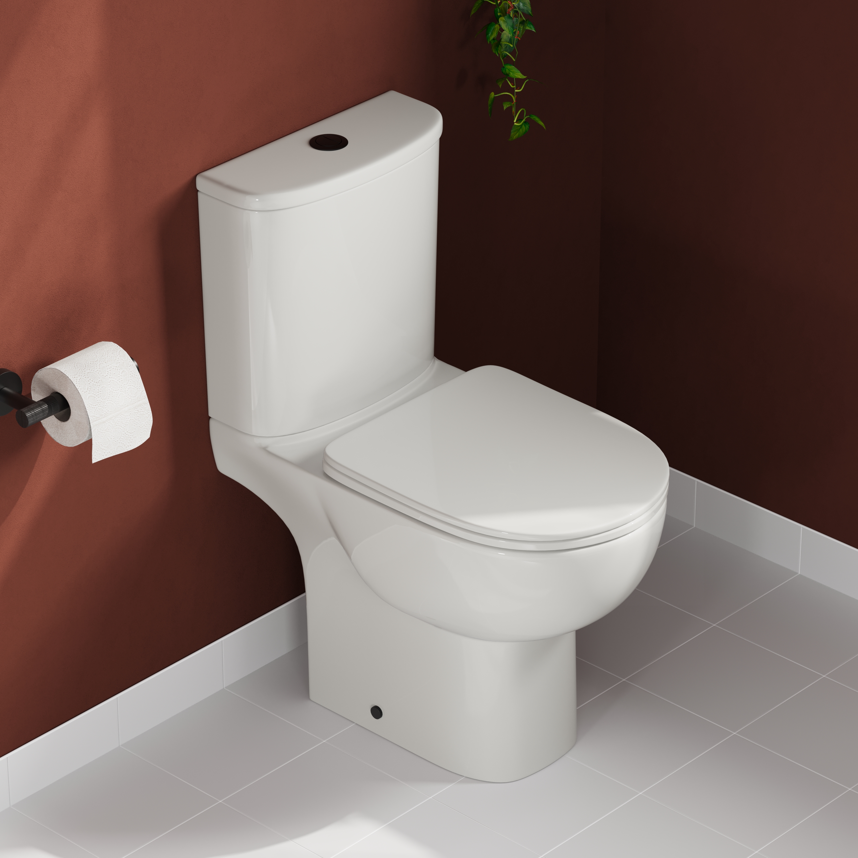 Harbour Serenity Rimless Close Coupled Toilet with Soft Close Seat