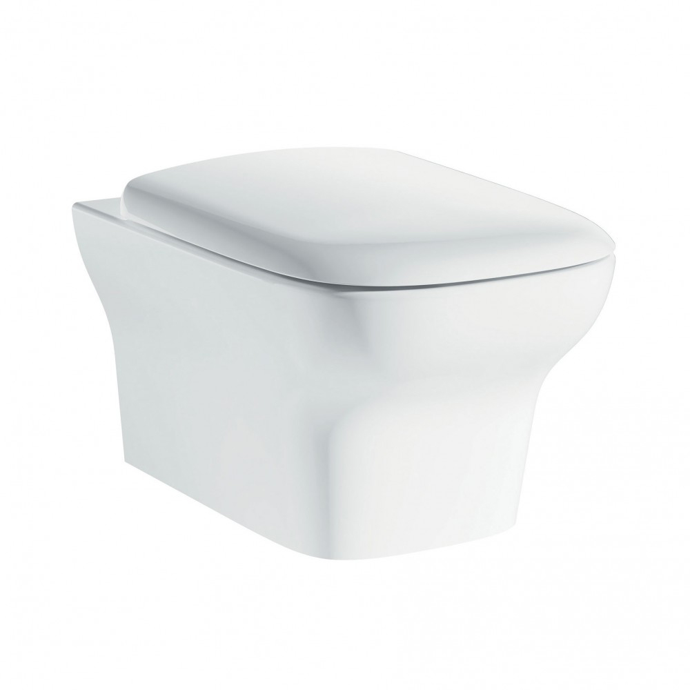 Imex Grace Rimless Wall Hung WC with Luxury Puraplast Seat - 500mm Projection