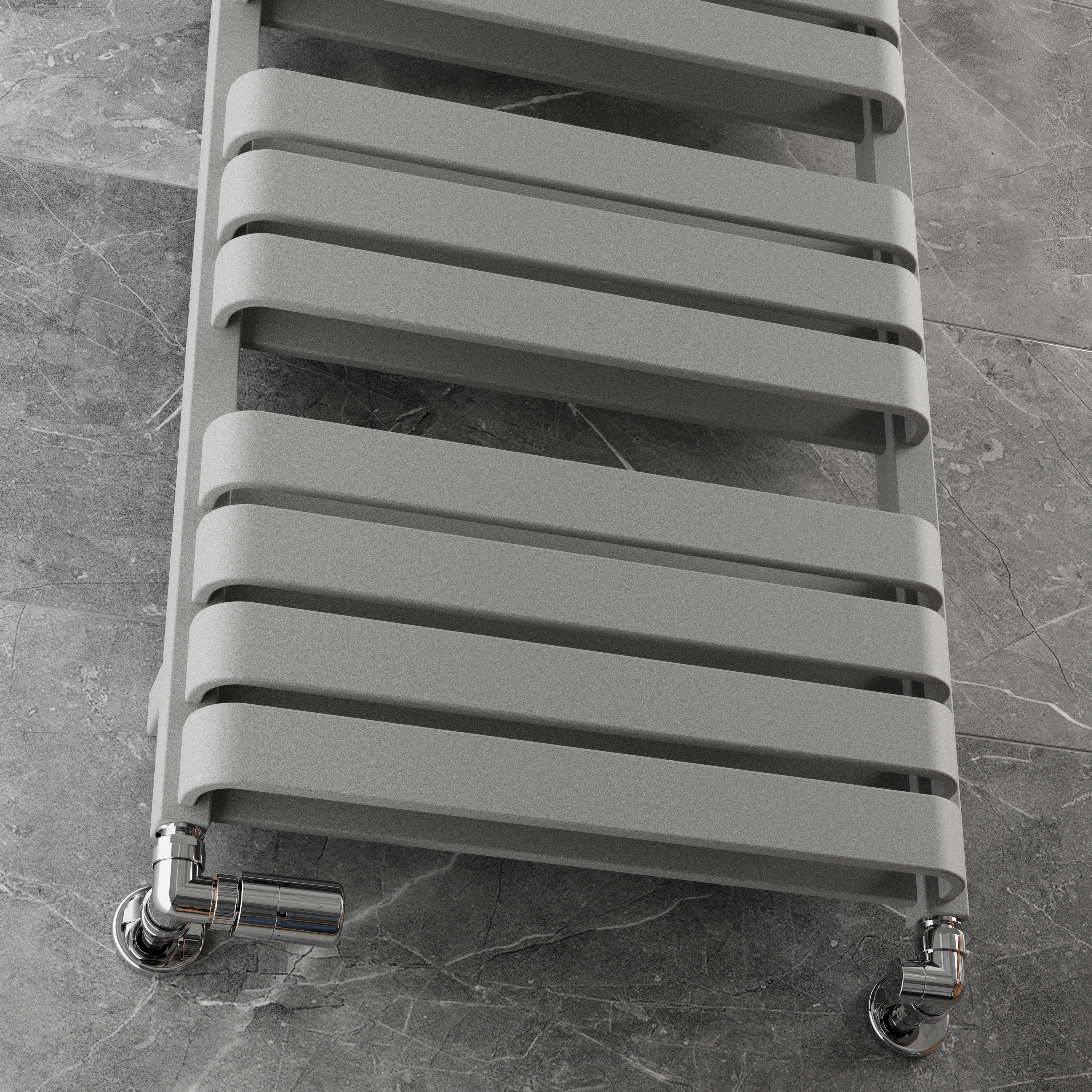 Terma Warp T Bold Ladder Heated Towel Rail - 1100 x 500mm - Salt & Pepper