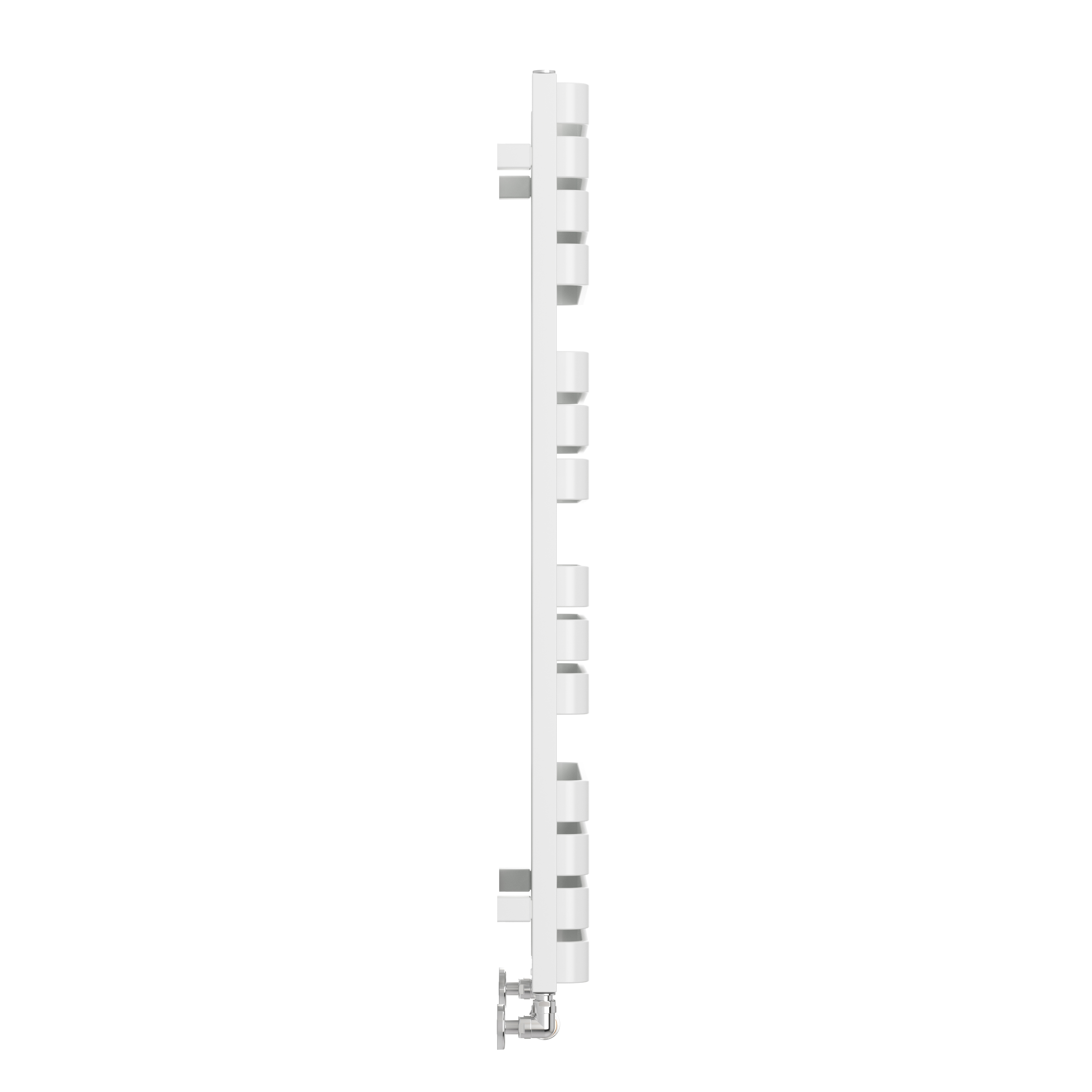 Terma Warp T Bold Ladder Heated Towel Rail - 1100 x 500mm - Traffic White
